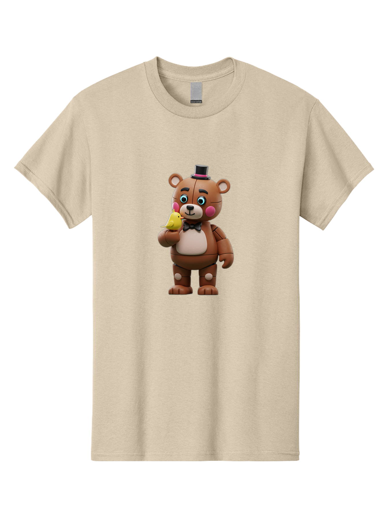 Freddy-Fazbear-With-Bird Men'S Graphic Tee, 100% Cotton, Comfortable Casual Summer Wear, Machine Washable, Vintage Camera, Old Camera, Antique Camera, Black Camera, Classic Photography, Photography Equipment, Nostalgic Device, Film Camera, Bak631