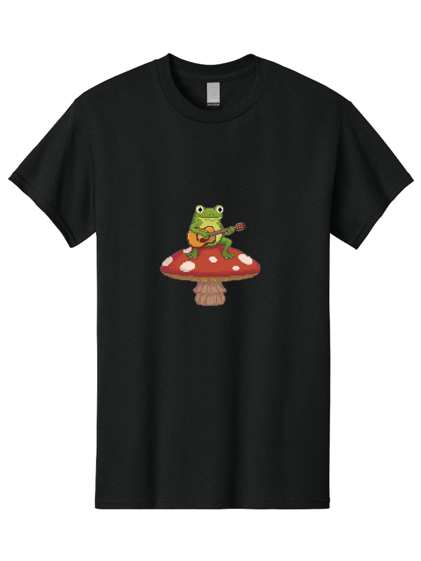 Frog-On-Mushroom-Playing-Guitar Men'S Graphic Tee, 100% Cotton, Comfortable Casual Summer Wear, Machine Washable, Vintage Camera, Old Camera, Antique Camera, Black Camera, Classic Photography, Photography Equipment, Nostalgic Device, Bak634