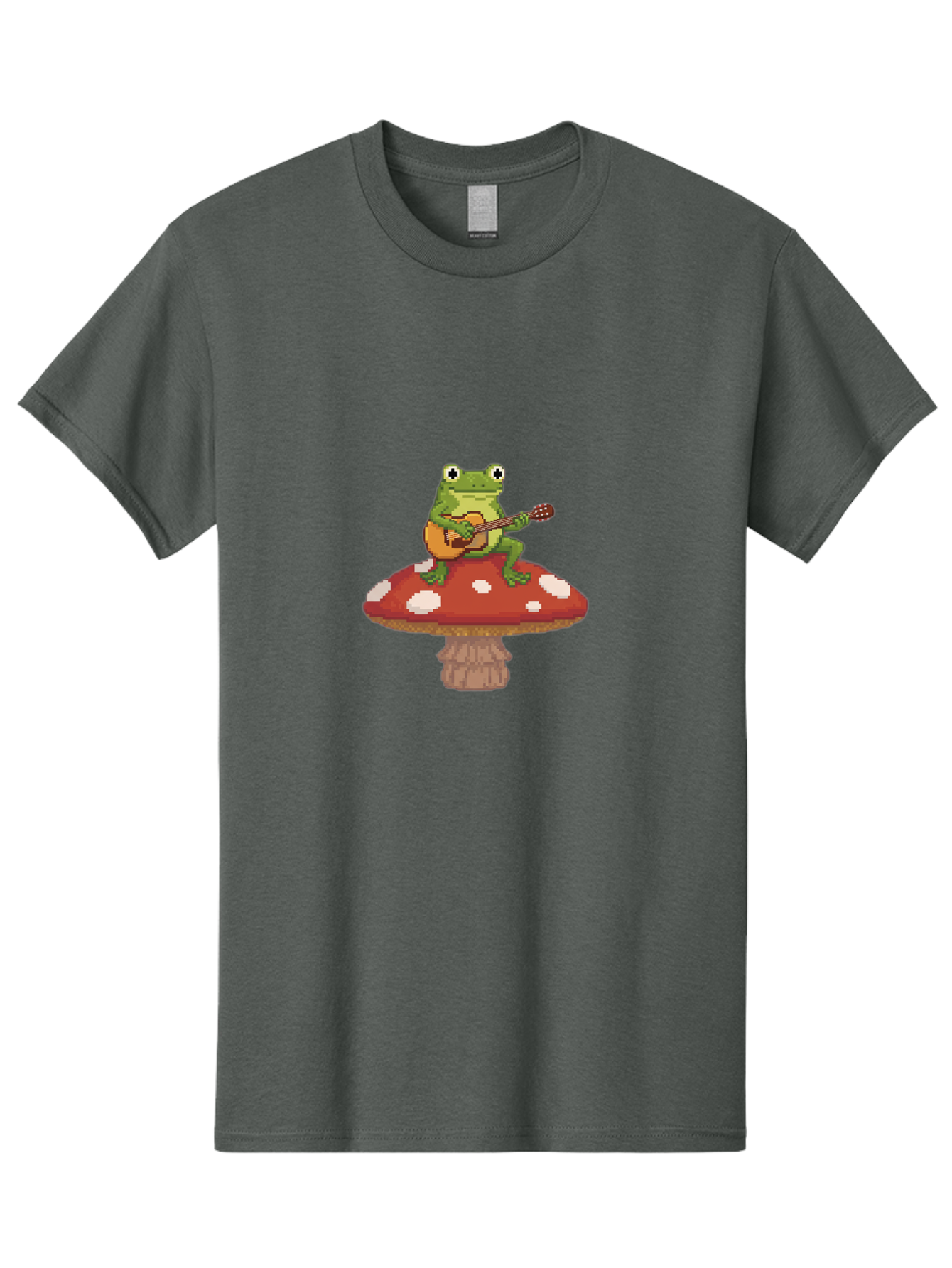 Frog-On-Mushroom-Playing-Guitar Men'S Graphic Tee, 100% Cotton, Comfortable Casual Summer Wear, Machine Washable, Vintage Camera, Old Camera, Antique Camera, Black Camera, Classic Photography, Photography Equipment, Nostalgic Device, Bak634