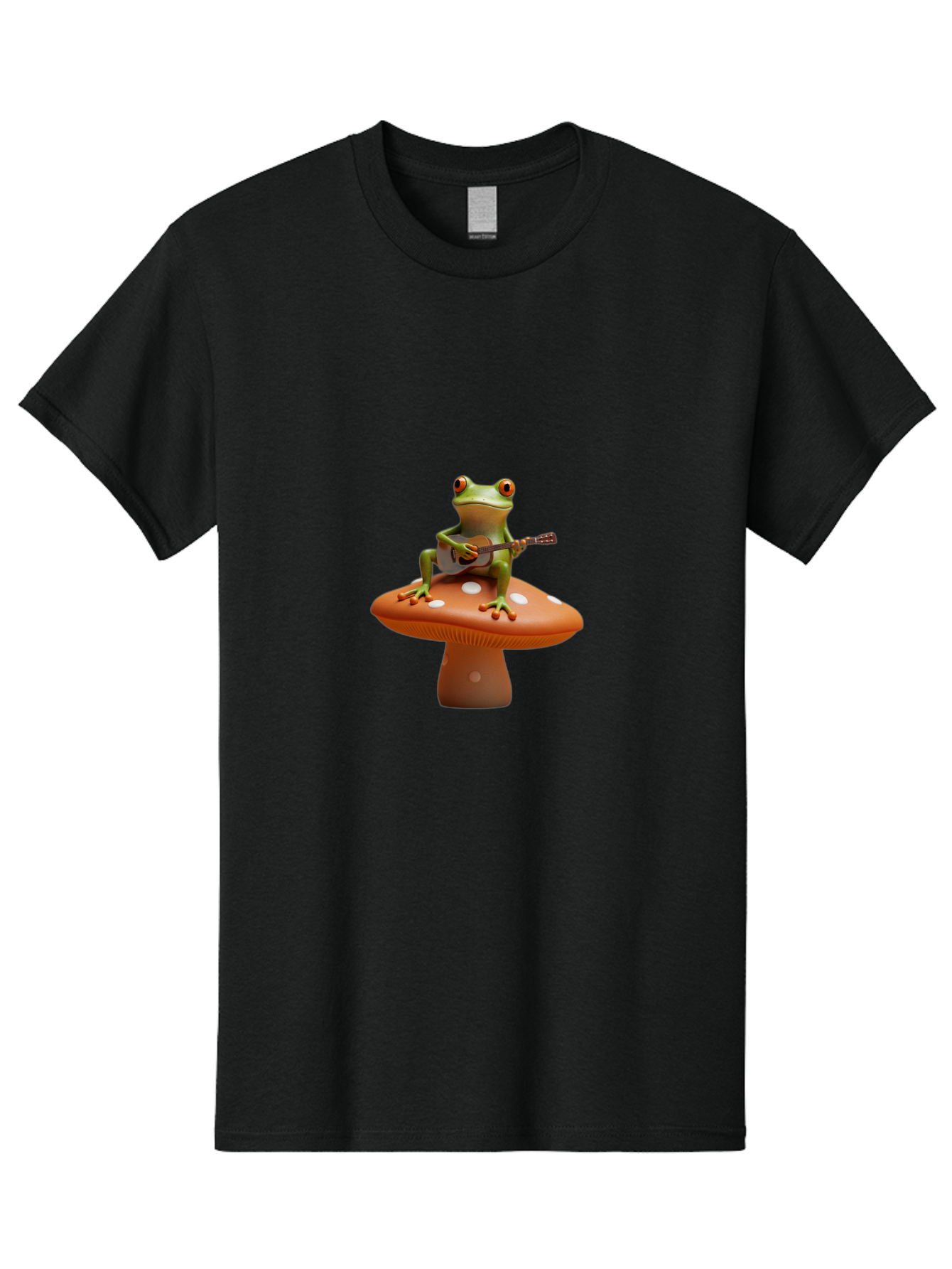 Frog-On-Mushroom-With-Guitar Men'S Graphic Tee, 100% Cotton, Comfortable Casual Summer Wear, Machine Washable, Vintage Camera, Old Camera, Antique Camera, Black Camera, Classic Photography, Photography Equipment, Nostalgic Device, Film Camera, Bak635