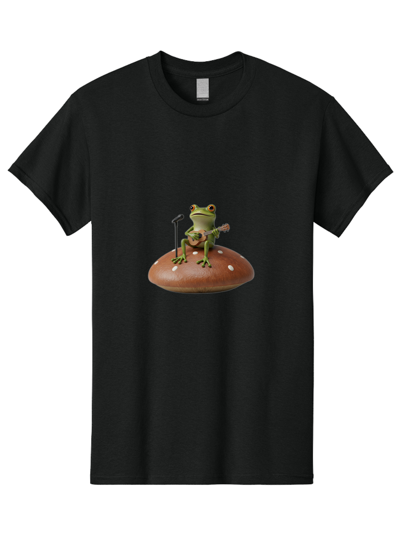 Frog-Playing-Ukulele Men'S Graphic Tee, 100% Cotton, Comfortable Casual Summer Wear, Machine Washable, Vintage Camera, Old Camera, Antique Camera, Black Camera, Classic Photography, Photography Equipment, Nostalgic Device, Film Camera, Bak641