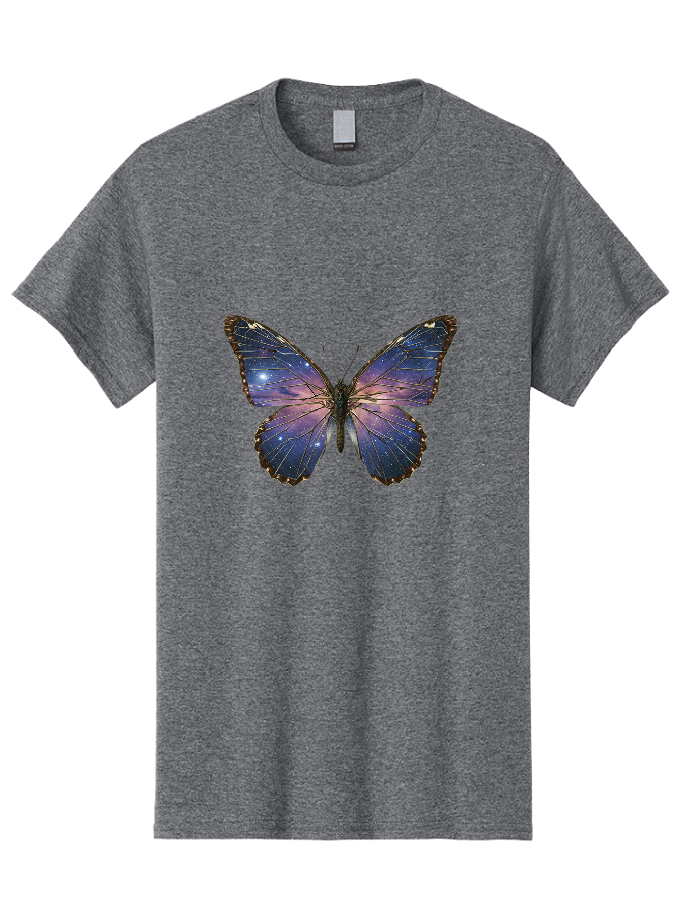 Galaxy-Butterfly Men'S Graphic Tee, 100% Cotton, Comfortable Casual Summer Wear, Machine Washable, Vintage Camera, Old Camera, Antique Camera, Black Camera, Classic Photography, Photography Equipment, Nostalgic Device, Film Camera, Camera Art Bak645