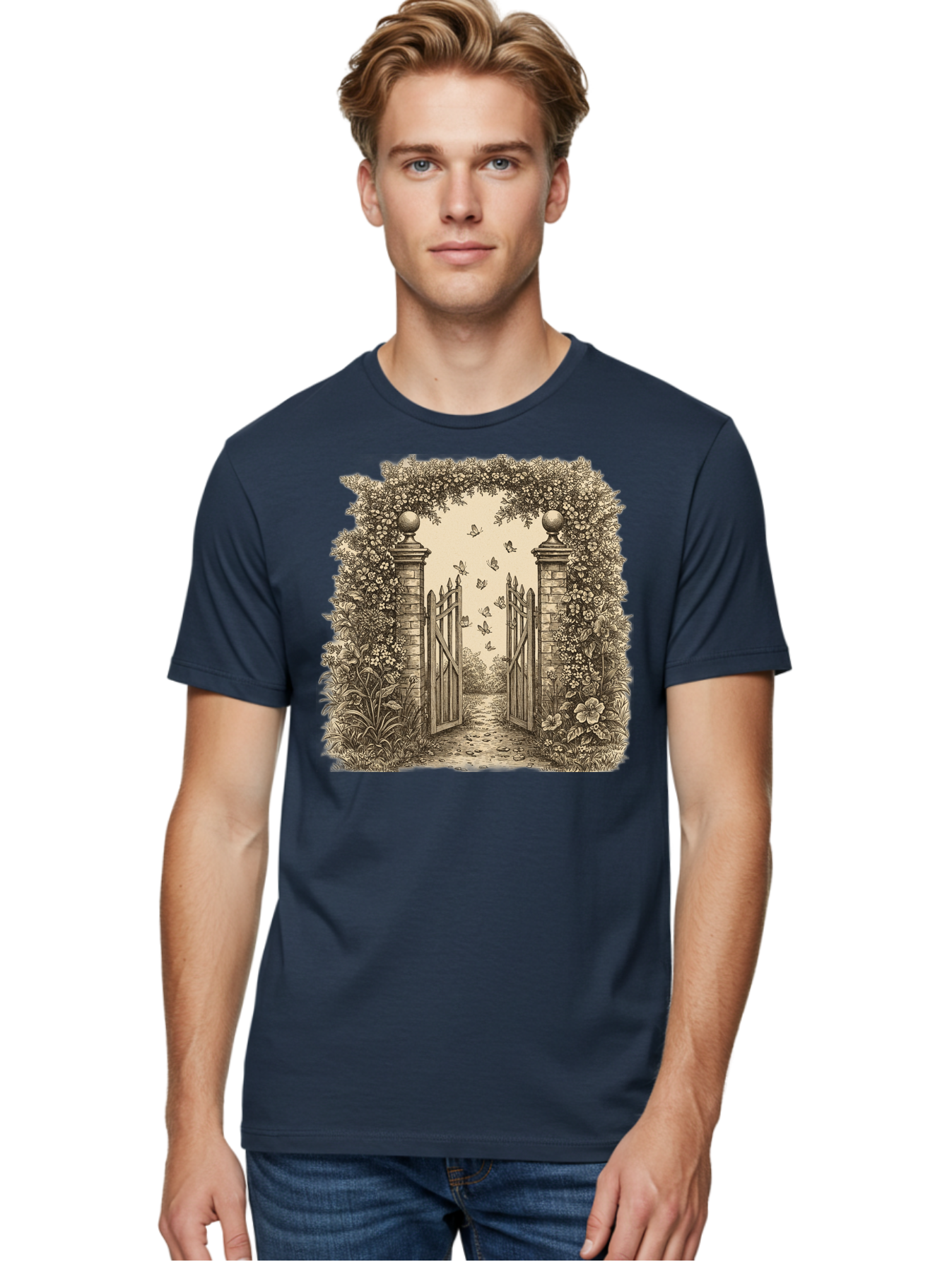 Garden-Gate Men'S Graphic Tee, 100% Cotton, Comfortable Casual Summer Wear, Machine Washable, Vintage Camera, Old Camera, Antique Camera, Black Camera, Classic Photography, Photography Equipment, Nostalgic Device, Film Camera, Camera Art Bak657