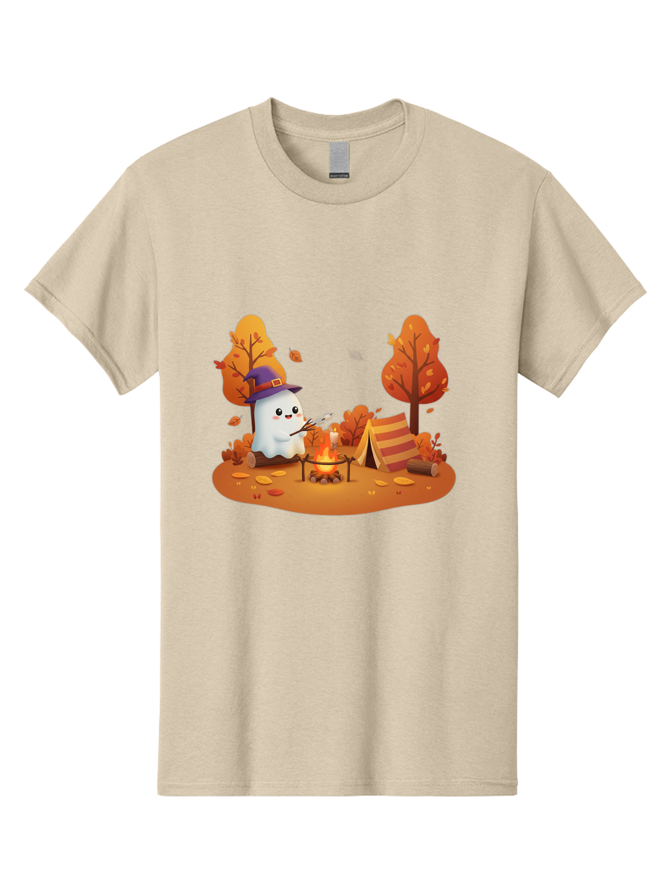 Ghost-Camping-1 Men'S Graphic Tee, 100% Cotton, Comfortable Casual Summer Wear, Machine Washable, Vintage Camera, Old Camera, Antique Camera, Black Camera, Classic Photography, Photography Equipment, Nostalgic Device, Film Camera, Camera Art Bak660