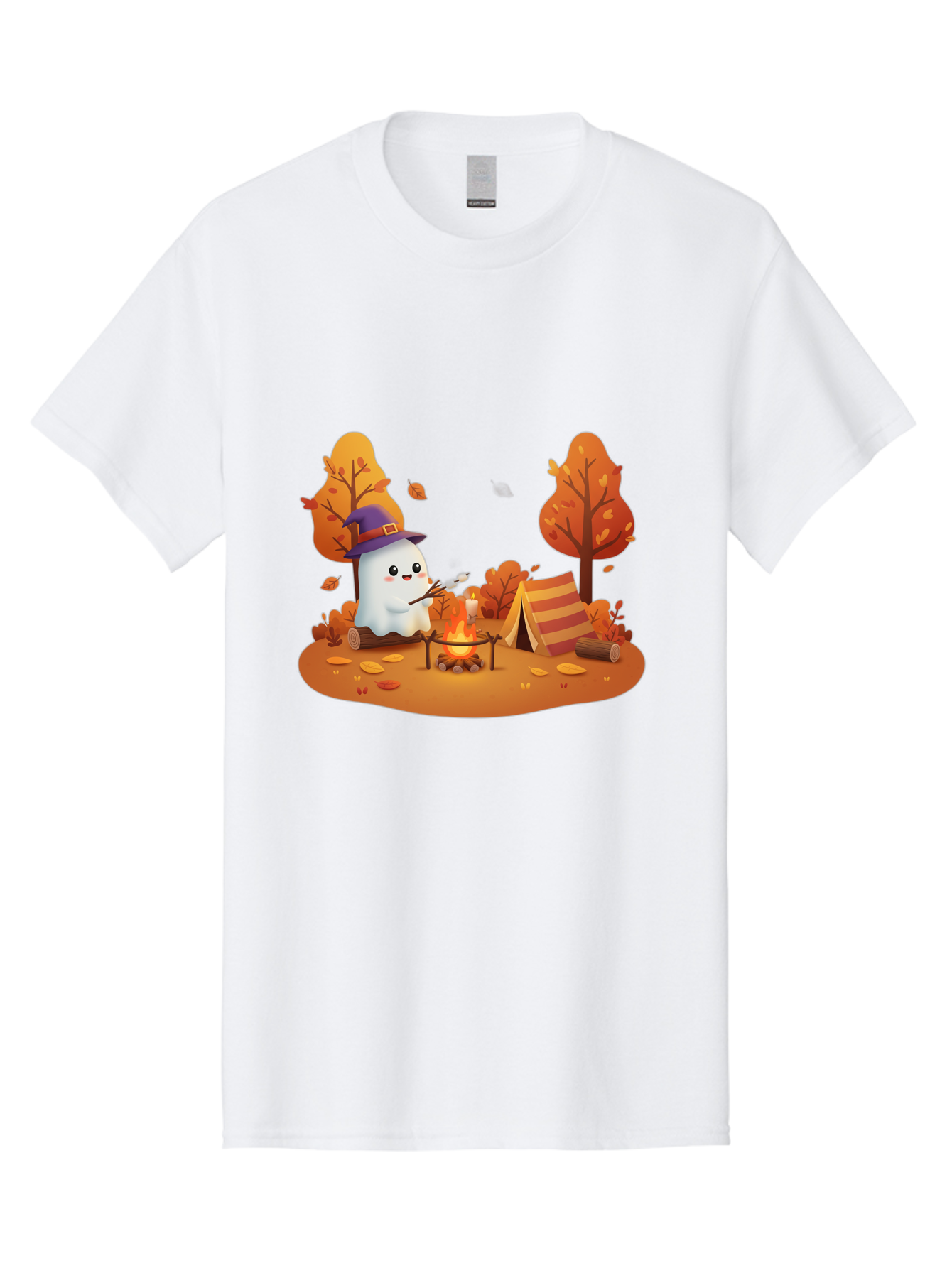 Ghost-Camping-1 Men'S Graphic Tee, 100% Cotton, Comfortable Casual Summer Wear, Machine Washable, Vintage Camera, Old Camera, Antique Camera, Black Camera, Classic Photography, Photography Equipment, Nostalgic Device, Film Camera, Camera Art Bak660