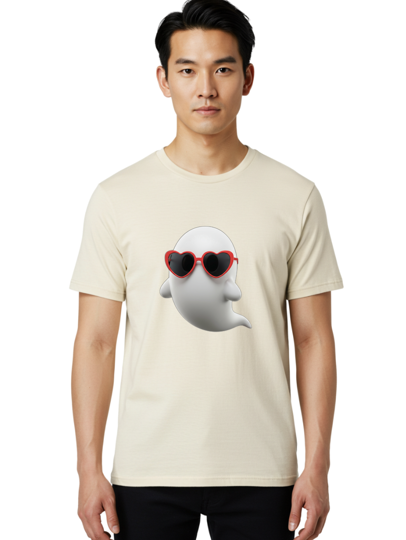 Ghost-Emoji Men'S Graphic Tee, 100% Cotton, Comfortable Casual Summer Wear, Machine Washable, Vintage Camera, Old Camera, Antique Camera, Black Camera, Classic Photography, Photography Equipment, Nostalgic Device, Film Camera, Camera Art Bak664