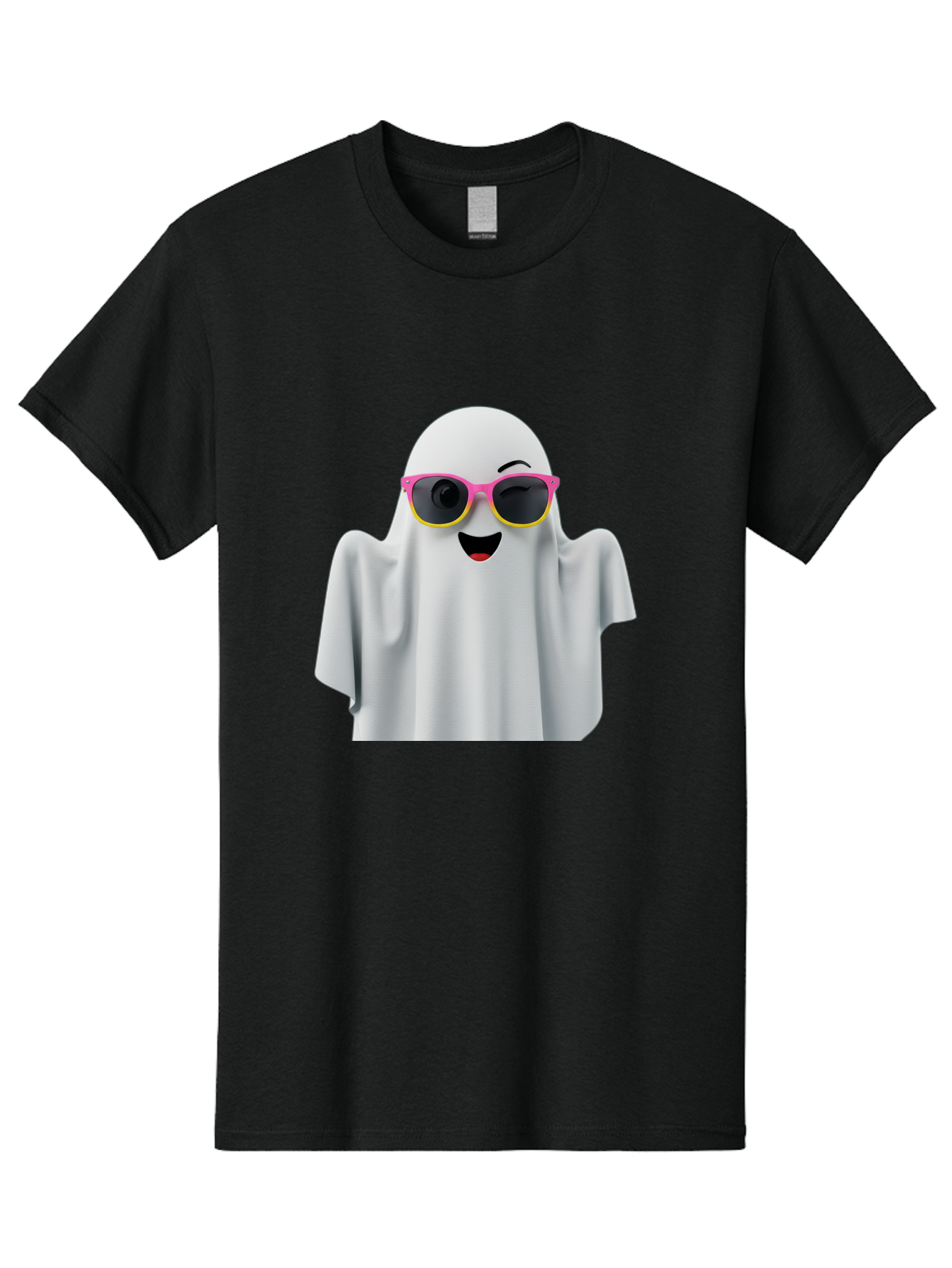 Ghost-Sunglasses Men'S Graphic Tee, 100% Cotton, Comfortable Casual Summer Wear, Machine Washable, Vintage Camera, Old Camera, Antique Camera, Black Camera, Classic Photography, Photography Equipment, Nostalgic Device, Film Camera, Camera Art Bak671