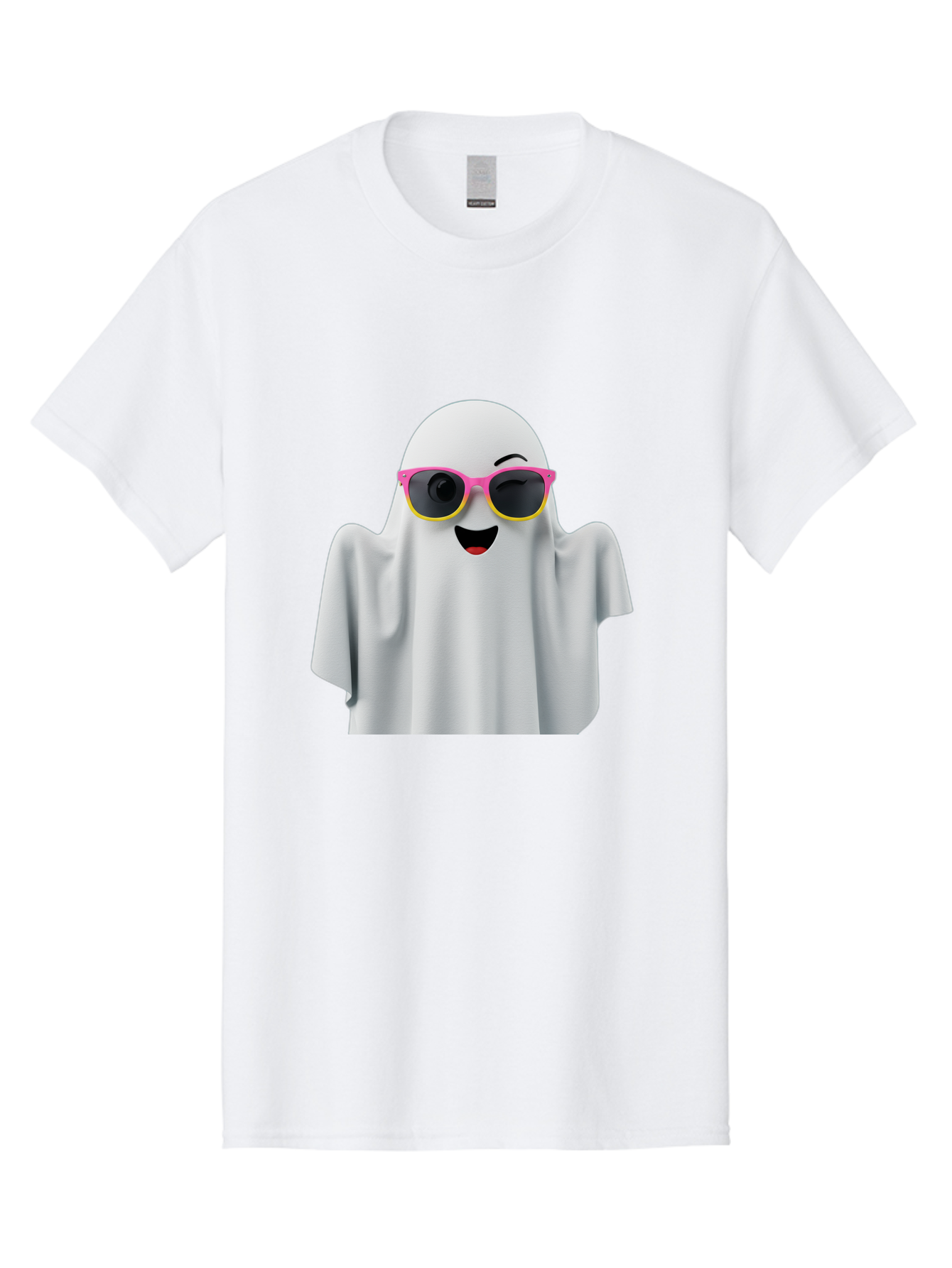Ghost-Sunglasses Men'S Graphic Tee, 100% Cotton, Comfortable Casual Summer Wear, Machine Washable, Vintage Camera, Old Camera, Antique Camera, Black Camera, Classic Photography, Photography Equipment, Nostalgic Device, Film Camera, Camera Art Bak671