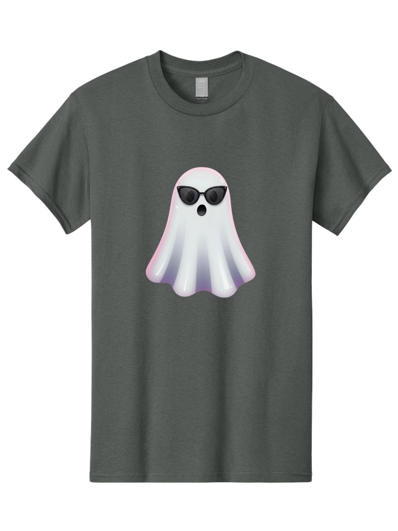 Ghost-Wearing-Sunglasses-1 Men'S Graphic Tee, 100% Cotton, Comfortable Casual Summer Wear, Machine Washable, Vintage Camera, Old Camera, Antique Camera, Black Camera, Classic Photography, Photography Equipment, Nostalgic Device, Film Camera, Bak673