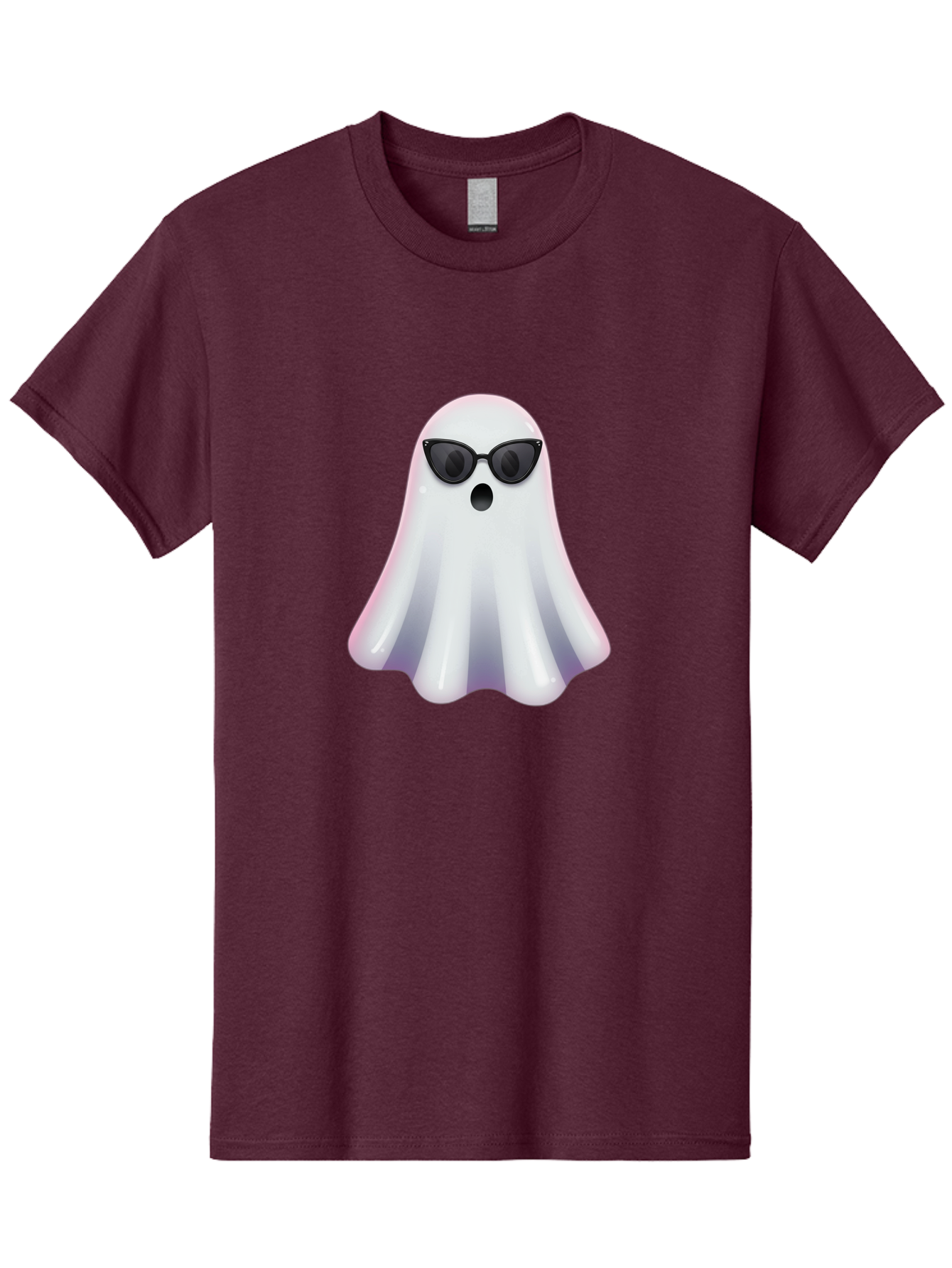 Ghost-Wearing-Sunglasses-1 Men'S Graphic Tee, 100% Cotton, Comfortable Casual Summer Wear, Machine Washable, Vintage Camera, Old Camera, Antique Camera, Black Camera, Classic Photography, Photography Equipment, Nostalgic Device, Film Camera, Bak673