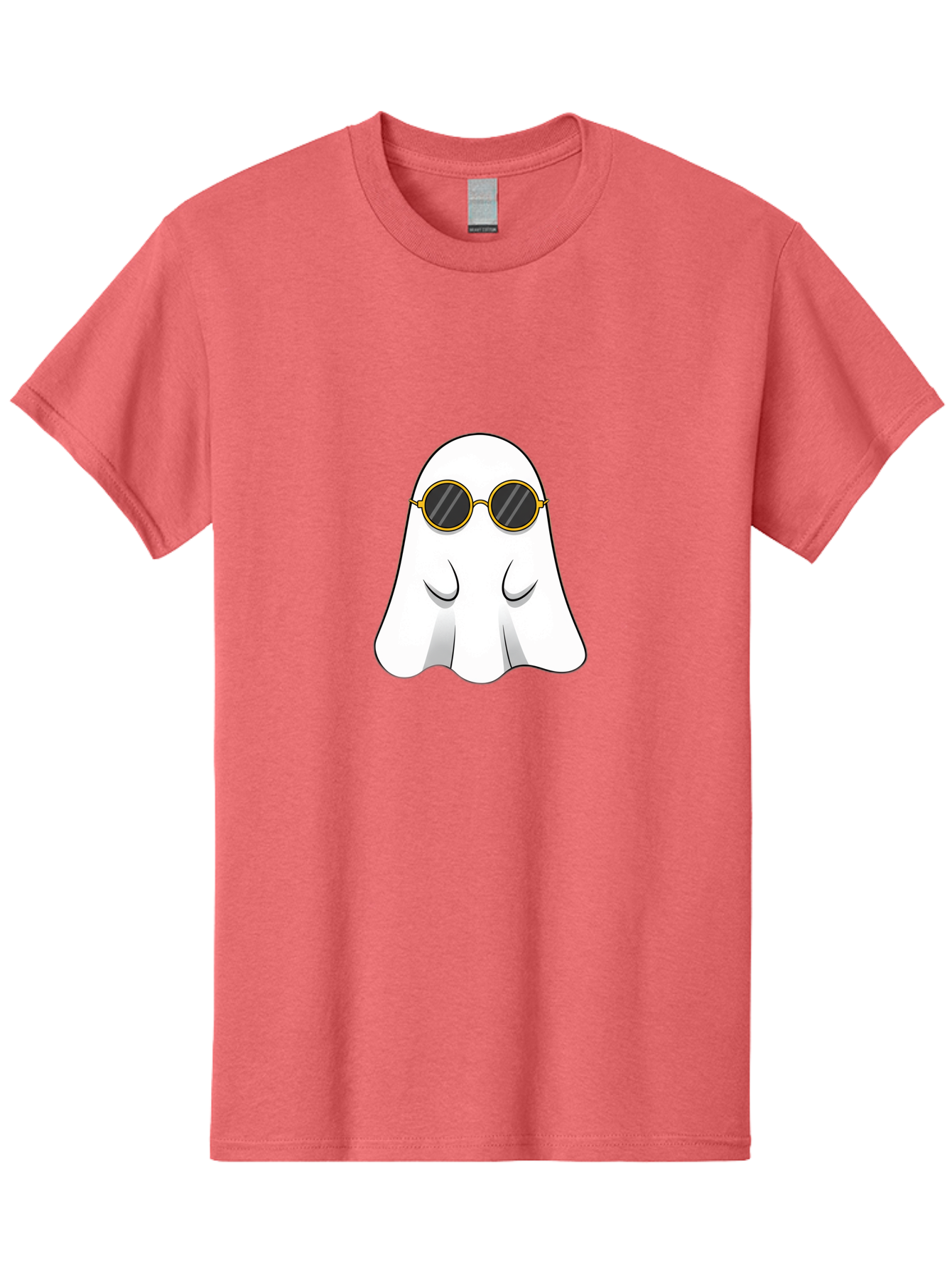 Ghost-Wearing-Sunglasses-2 Men'S Graphic Tee, 100% Cotton, Comfortable Casual Summer Wear, Machine Washable, Vintage Camera, Old Camera, Antique Camera, Black Camera, Classic Photography, Photography Equipment, Nostalgic Device, Film Camera, Bak674