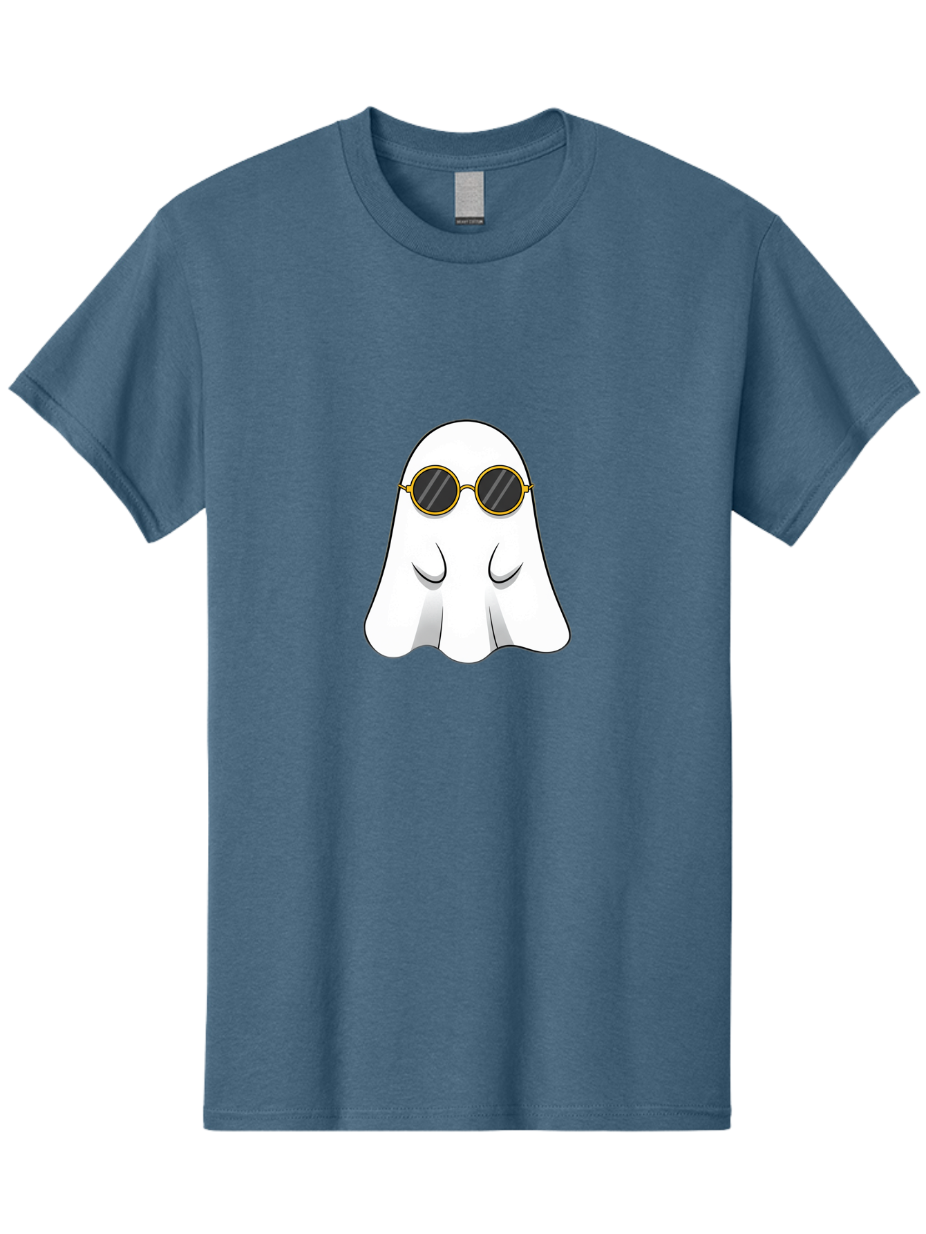 Ghost-Wearing-Sunglasses-2 Men'S Graphic Tee, 100% Cotton, Comfortable Casual Summer Wear, Machine Washable, Vintage Camera, Old Camera, Antique Camera, Black Camera, Classic Photography, Photography Equipment, Nostalgic Device, Film Camera, Bak674