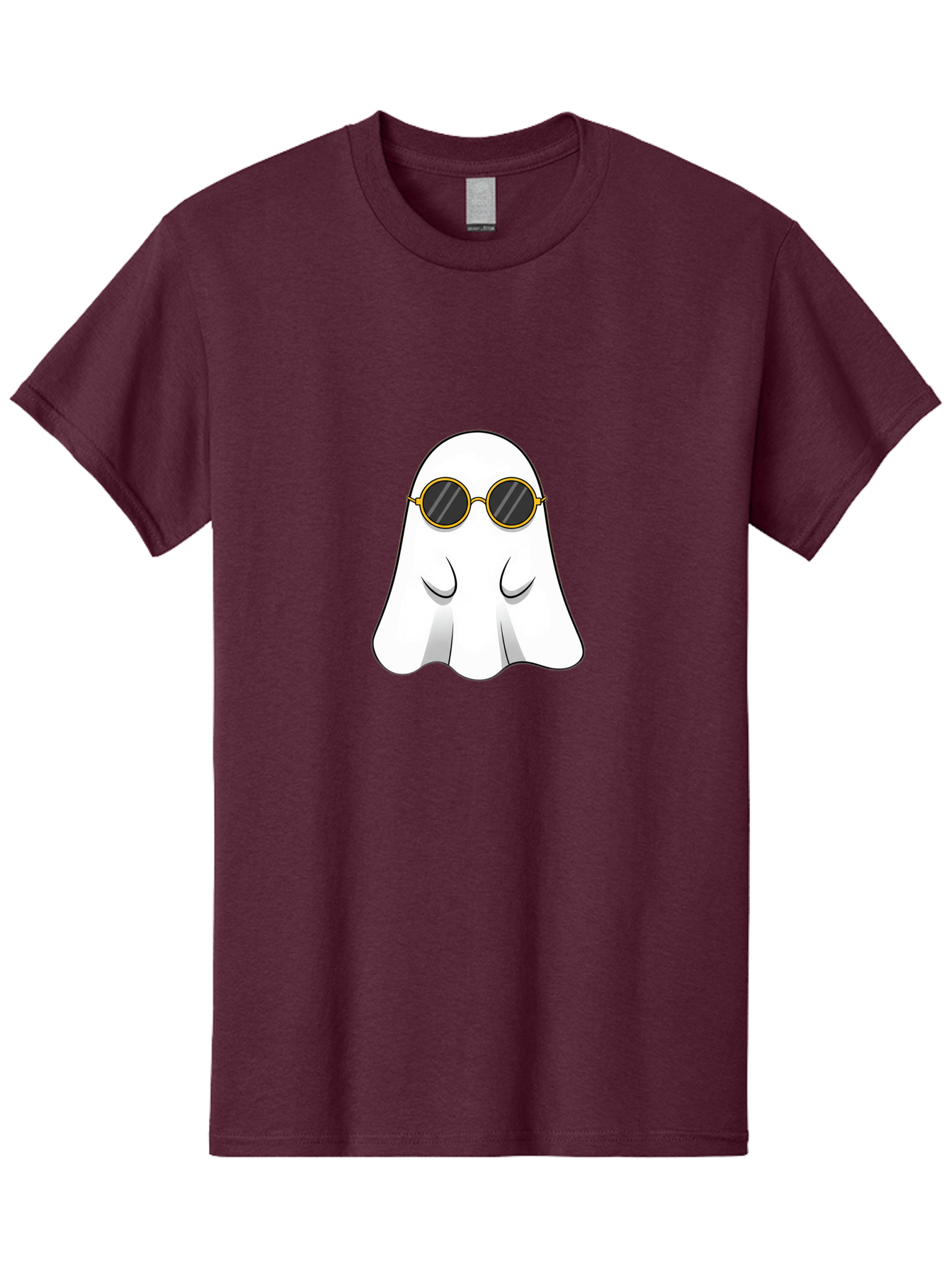 Ghost-Wearing-Sunglasses-2 Men'S Graphic Tee, 100% Cotton, Comfortable Casual Summer Wear, Machine Washable, Vintage Camera, Old Camera, Antique Camera, Black Camera, Classic Photography, Photography Equipment, Nostalgic Device, Film Camera, Bak674