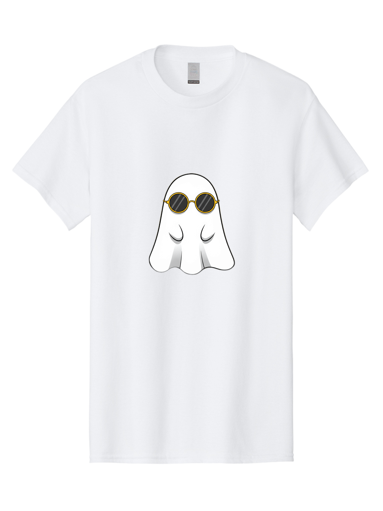 Ghost-Wearing-Sunglasses-2 Men'S Graphic Tee, 100% Cotton, Comfortable Casual Summer Wear, Machine Washable, Vintage Camera, Old Camera, Antique Camera, Black Camera, Classic Photography, Photography Equipment, Nostalgic Device, Film Camera, Bak674