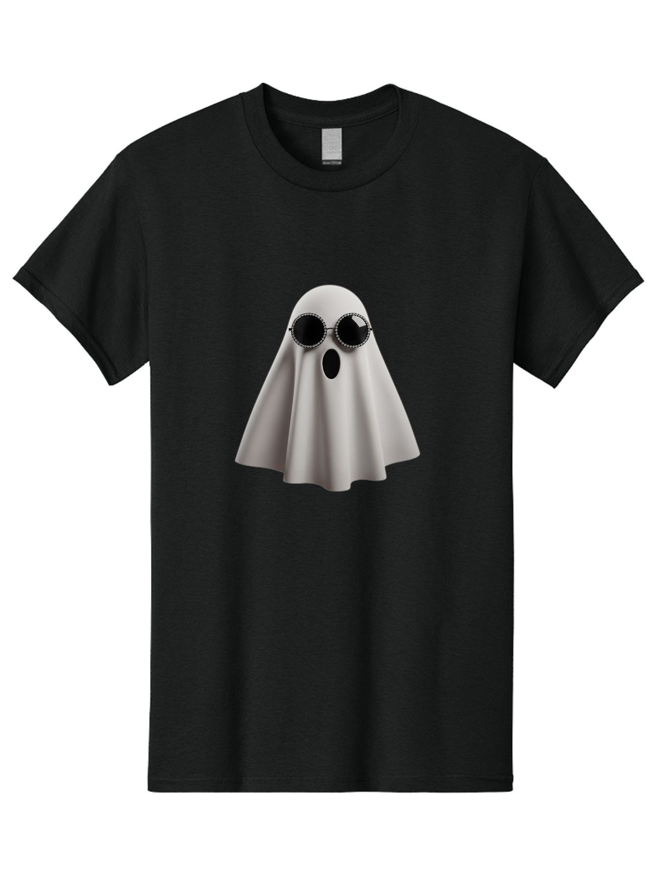 Ghost-Wearing-Sunglasses-3 Men'S Graphic Tee, 100% Cotton, Comfortable Casual Summer Wear, Machine Washable, Vintage Camera, Old Camera, Antique Camera, Black Camera, Classic Photography, Photography Equipment, Nostalgic Device, Film Camera, Bak675