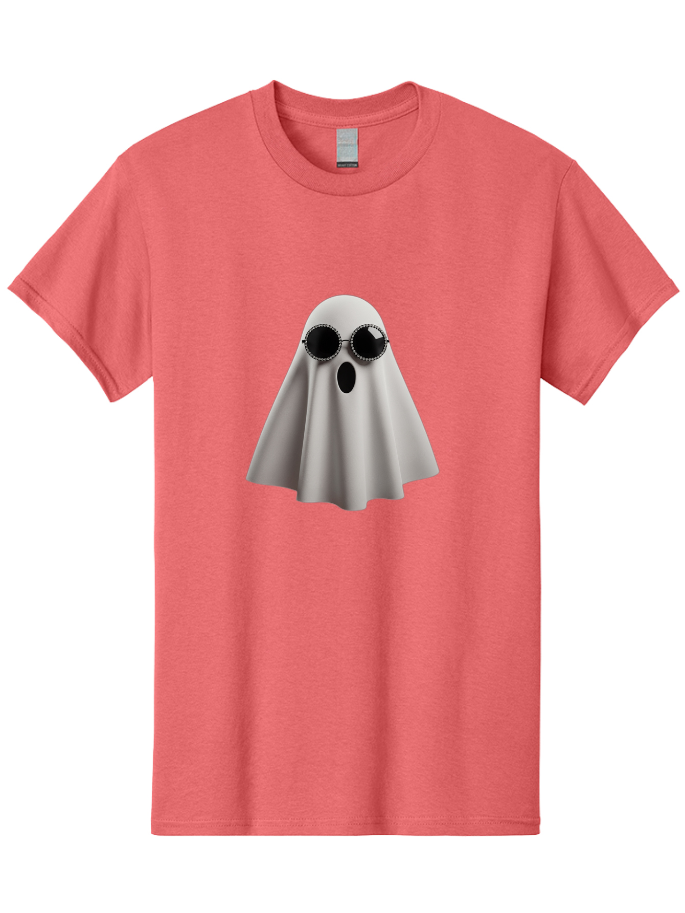 Ghost-Wearing-Sunglasses-3 Men'S Graphic Tee, 100% Cotton, Comfortable Casual Summer Wear, Machine Washable, Vintage Camera, Old Camera, Antique Camera, Black Camera, Classic Photography, Photography Equipment, Nostalgic Device, Film Camera, Bak675