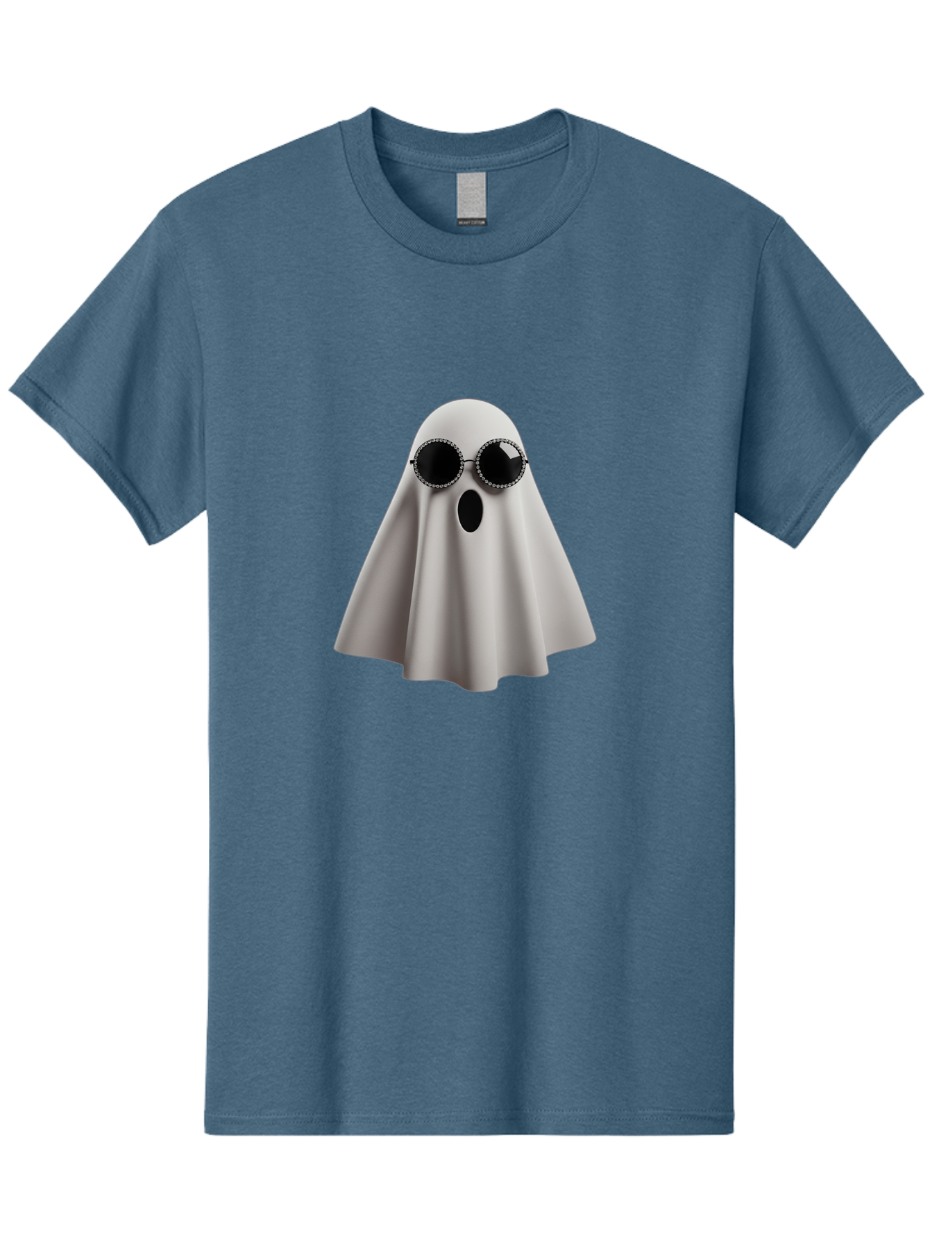 Ghost-Wearing-Sunglasses-3 Men'S Graphic Tee, 100% Cotton, Comfortable Casual Summer Wear, Machine Washable, Vintage Camera, Old Camera, Antique Camera, Black Camera, Classic Photography, Photography Equipment, Nostalgic Device, Film Camera, Bak675