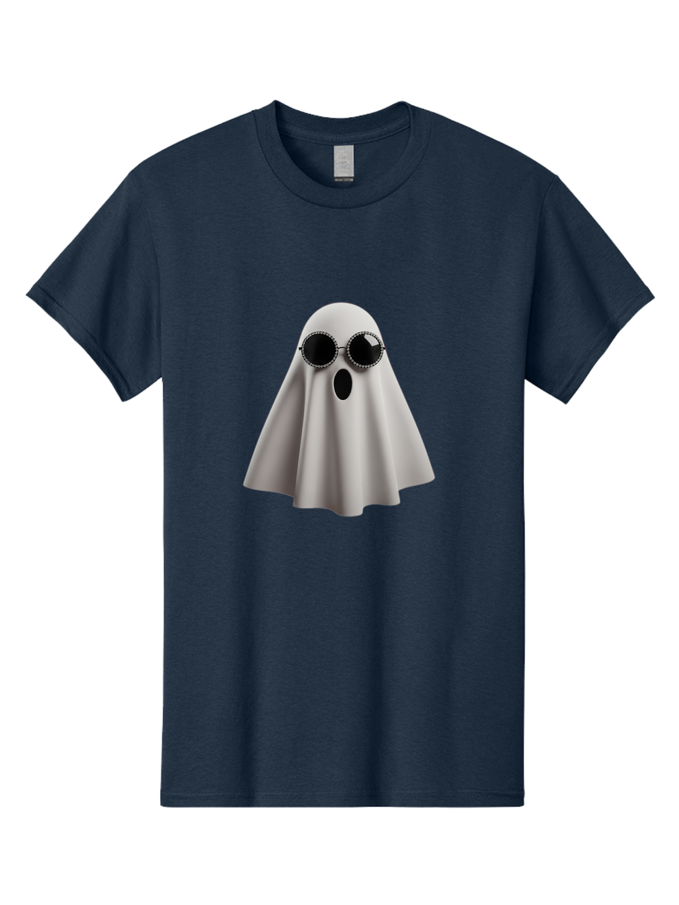 Ghost-Wearing-Sunglasses-3 Men'S Graphic Tee, 100% Cotton, Comfortable Casual Summer Wear, Machine Washable, Vintage Camera, Old Camera, Antique Camera, Black Camera, Classic Photography, Photography Equipment, Nostalgic Device, Film Camera, Bak675