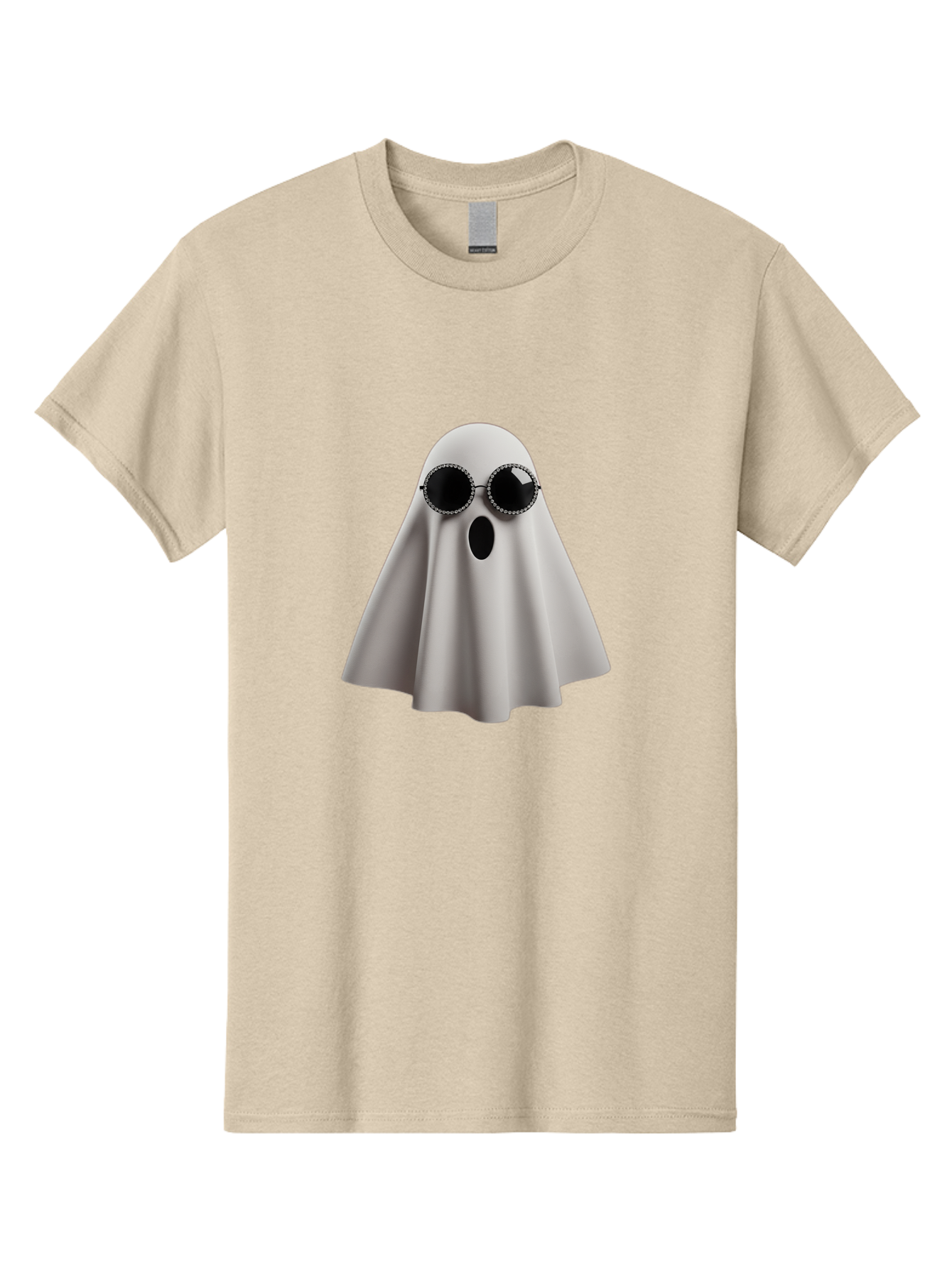 Ghost-Wearing-Sunglasses-3 Men'S Graphic Tee, 100% Cotton, Comfortable Casual Summer Wear, Machine Washable, Vintage Camera, Old Camera, Antique Camera, Black Camera, Classic Photography, Photography Equipment, Nostalgic Device, Film Camera, Bak675
