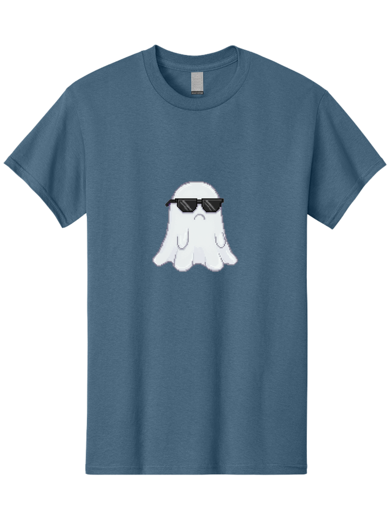 Ghost-Wearing-Sunglasses-4 Men'S Graphic Tee, 100% Cotton, Comfortable Casual Summer Wear, Machine Washable, Vintage Camera, Old Camera, Antique Camera, Black Camera, Classic Photography, Photography Equipment, Nostalgic Device, Film Camera, Bak676