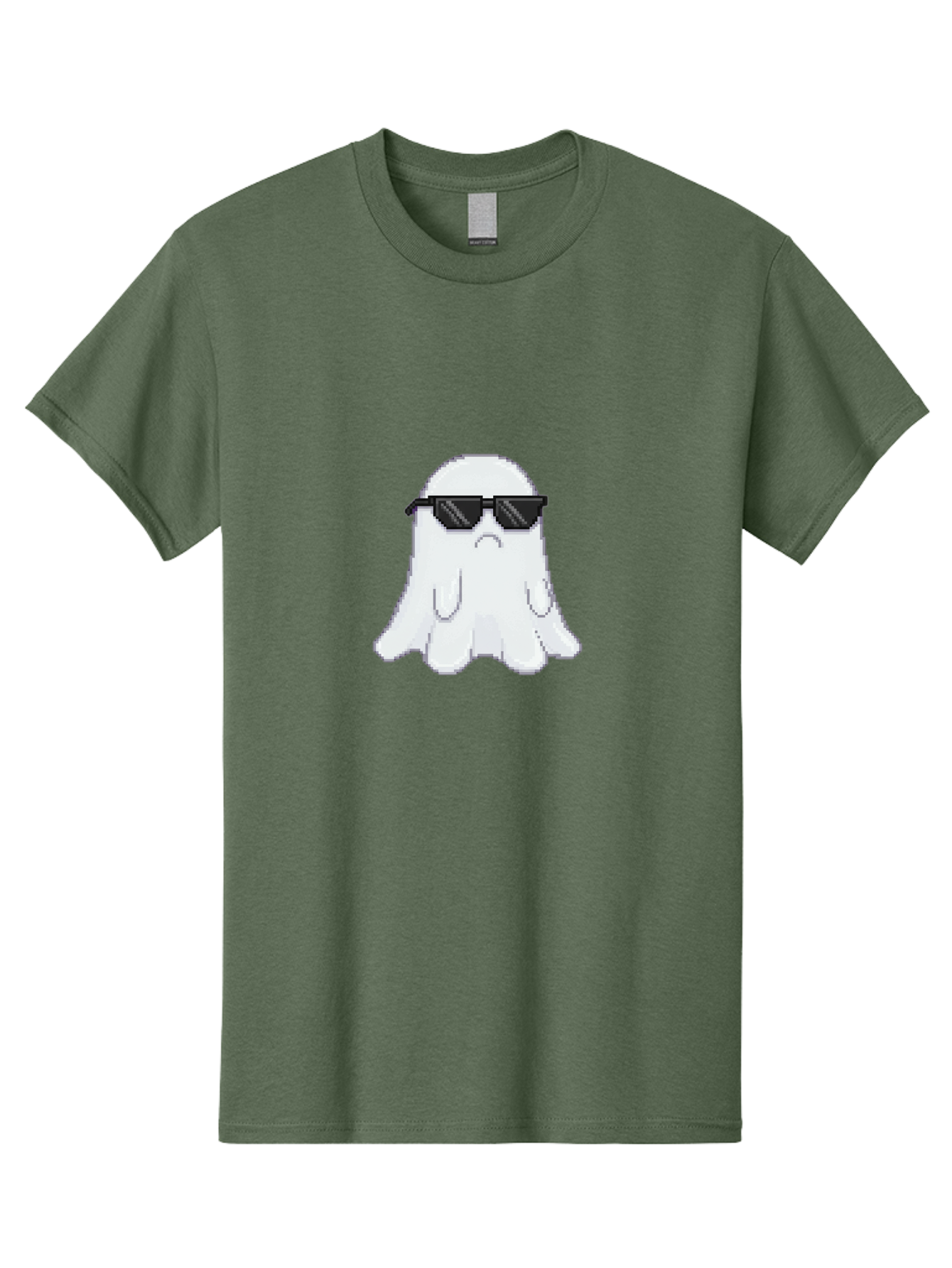 Ghost-Wearing-Sunglasses-4 Men'S Graphic Tee, 100% Cotton, Comfortable Casual Summer Wear, Machine Washable, Vintage Camera, Old Camera, Antique Camera, Black Camera, Classic Photography, Photography Equipment, Nostalgic Device, Film Camera, Bak676