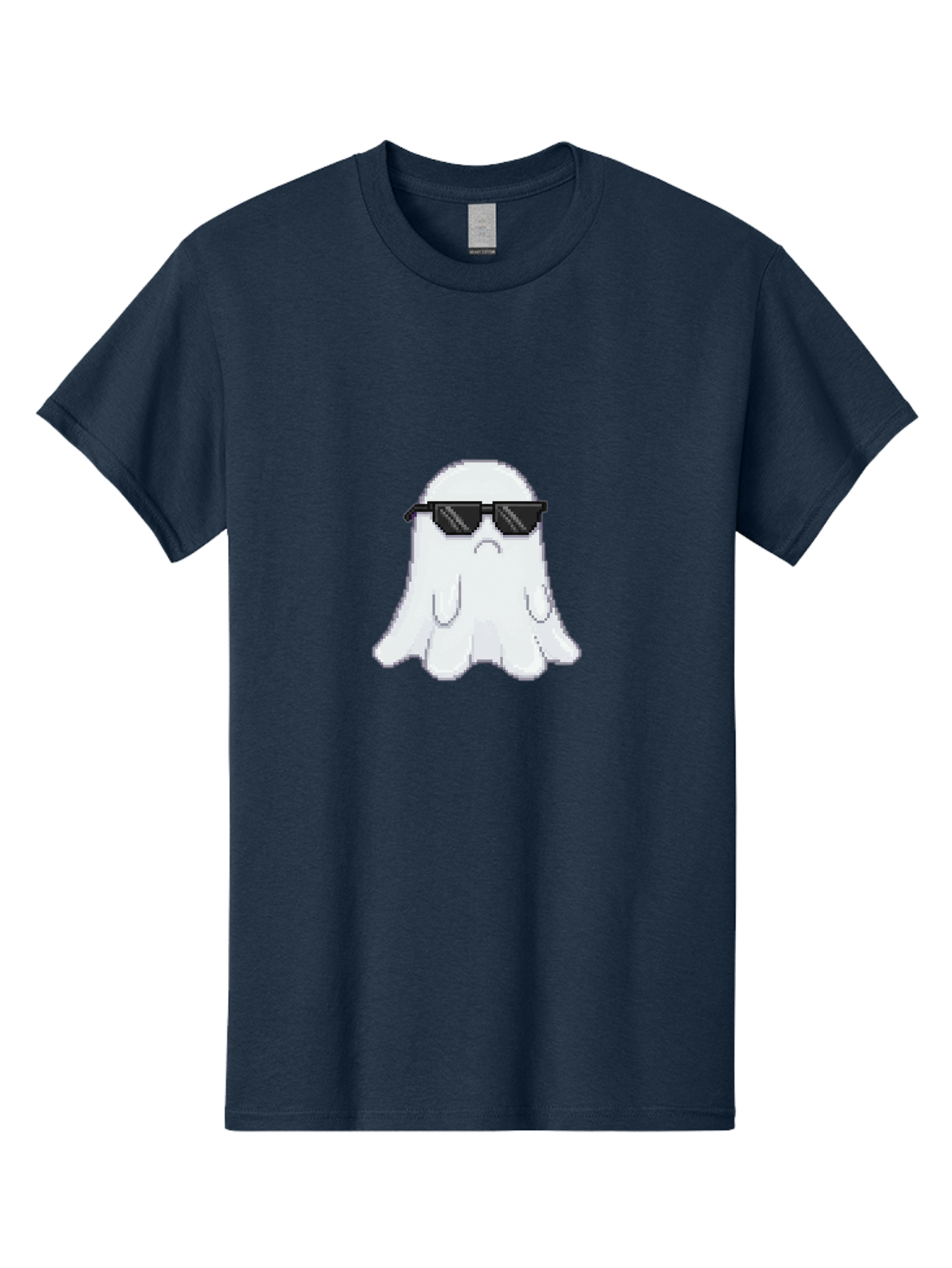 Ghost-Wearing-Sunglasses-4 Men'S Graphic Tee, 100% Cotton, Comfortable Casual Summer Wear, Machine Washable, Vintage Camera, Old Camera, Antique Camera, Black Camera, Classic Photography, Photography Equipment, Nostalgic Device, Film Camera, Bak676