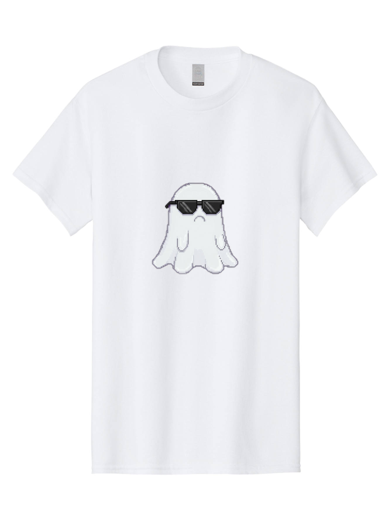 Ghost-Wearing-Sunglasses-4 Men'S Graphic Tee, 100% Cotton, Comfortable Casual Summer Wear, Machine Washable, Vintage Camera, Old Camera, Antique Camera, Black Camera, Classic Photography, Photography Equipment, Nostalgic Device, Film Camera, Bak676