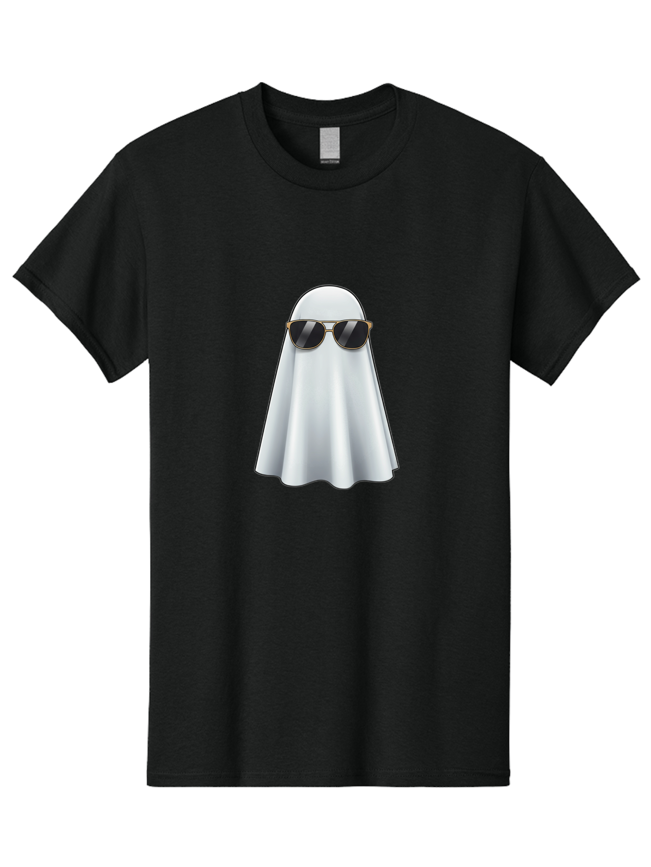 Ghost-Wearing-Sunglasses Men'S Graphic Tee, 100% Cotton, Comfortable Casual Summer Wear, Machine Washable, Vintage Camera, Old Camera, Antique Camera, Black Camera, Classic Photography, Photography Equipment, Nostalgic Device, Film Camera, Bak677