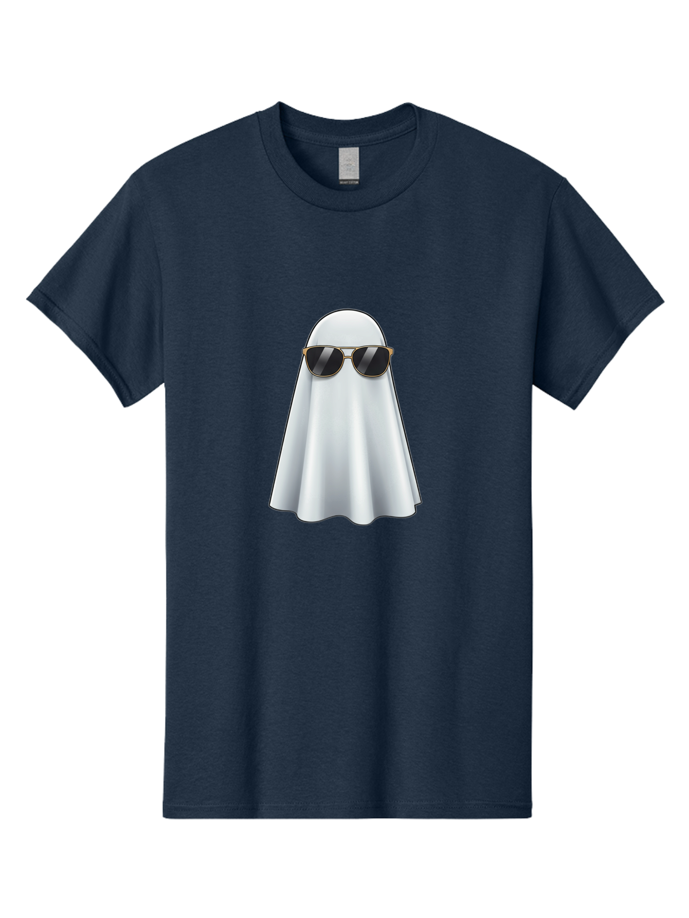 Ghost-Wearing-Sunglasses Men'S Graphic Tee, 100% Cotton, Comfortable Casual Summer Wear, Machine Washable, Vintage Camera, Old Camera, Antique Camera, Black Camera, Classic Photography, Photography Equipment, Nostalgic Device, Film Camera, Bak677