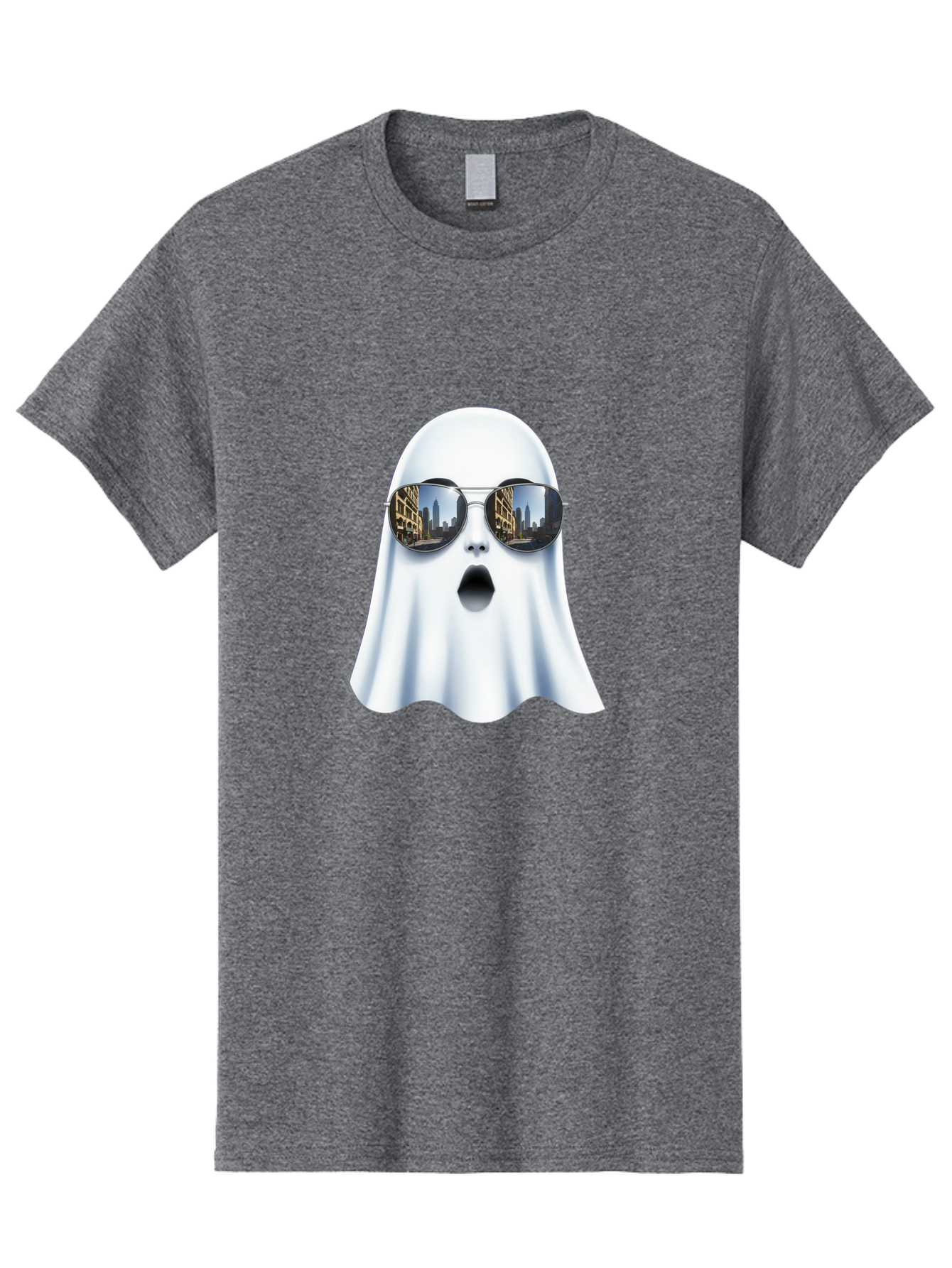 Ghost-With-Sunglasses-1 Men'S Graphic Tee, 100% Cotton, Comfortable Casual Summer Wear, Machine Washable, Vintage Camera, Old Camera, Antique Camera, Black Camera, Classic Photography, Photography Equipment, Nostalgic Device, Film Camera, Bak679