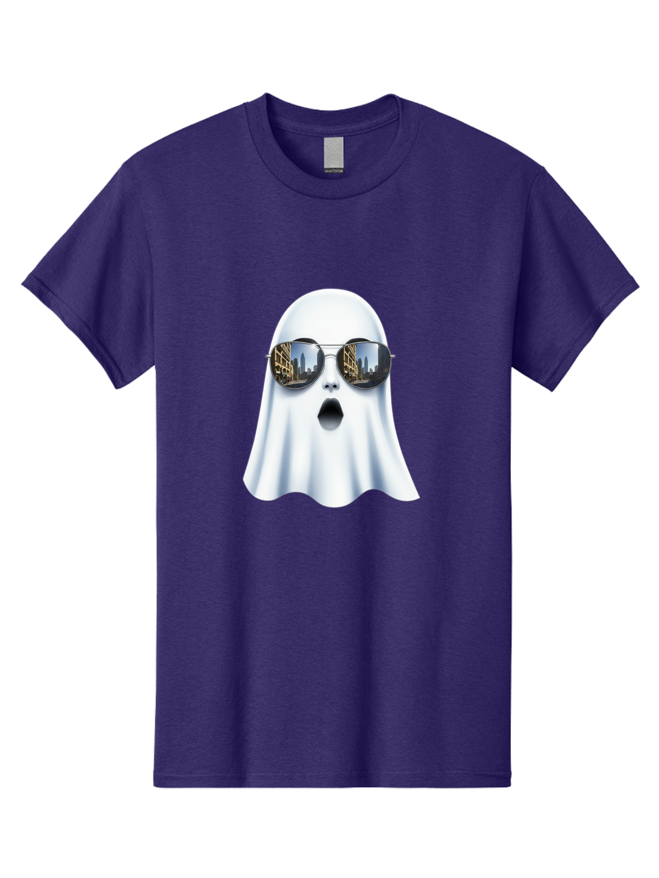 Ghost-With-Sunglasses-1 Men'S Graphic Tee, 100% Cotton, Comfortable Casual Summer Wear, Machine Washable, Vintage Camera, Old Camera, Antique Camera, Black Camera, Classic Photography, Photography Equipment, Nostalgic Device, Film Camera, Bak679