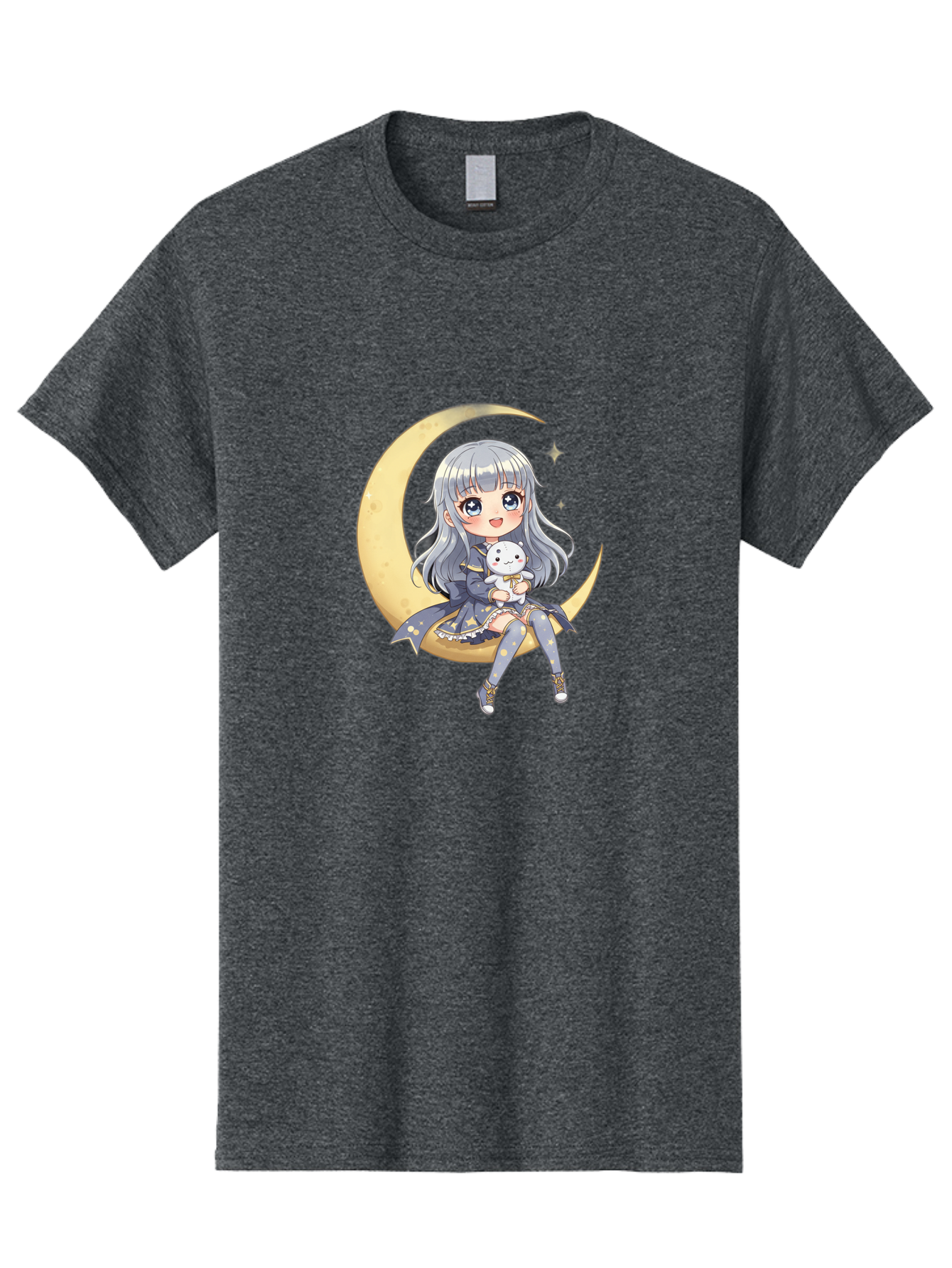 Girl-On-Crescent-Moon Men'S Graphic Tee, 100% Cotton, Comfortable Casual Summer Wear, Machine Washable, Vintage Camera, Old Camera, Antique Camera, Black Camera, Classic Photography, Photography Equipment, Nostalgic Device, Film Camera, Bak689