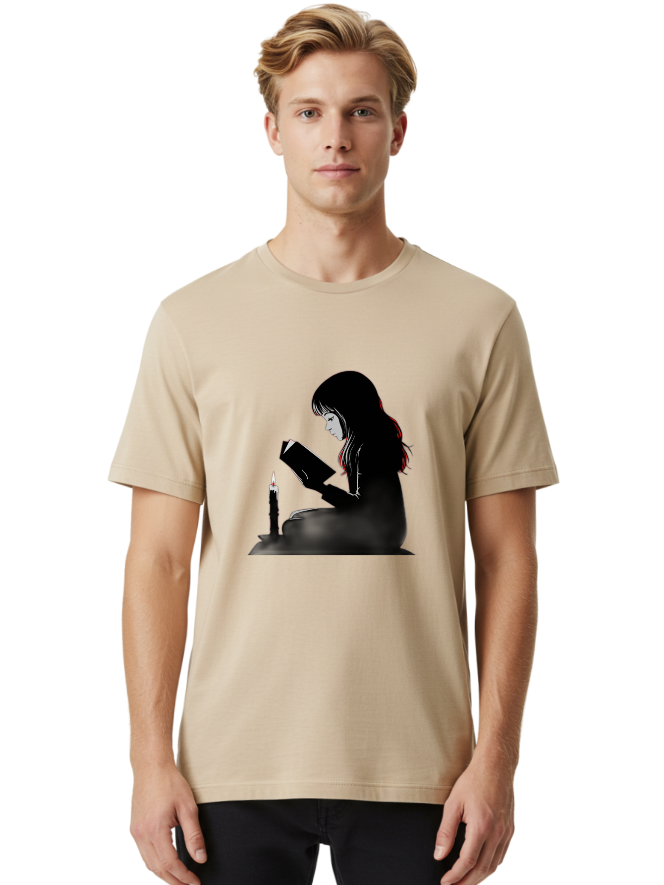 Girl-Reading Men'S Graphic Tee, 100% Cotton, Comfortable Casual Summer Wear, Machine Washable, Vintage Camera, Old Camera, Antique Camera, Black Camera, Classic Photography, Photography Equipment, Nostalgic Device, Film Camera, Camera Art Bak690