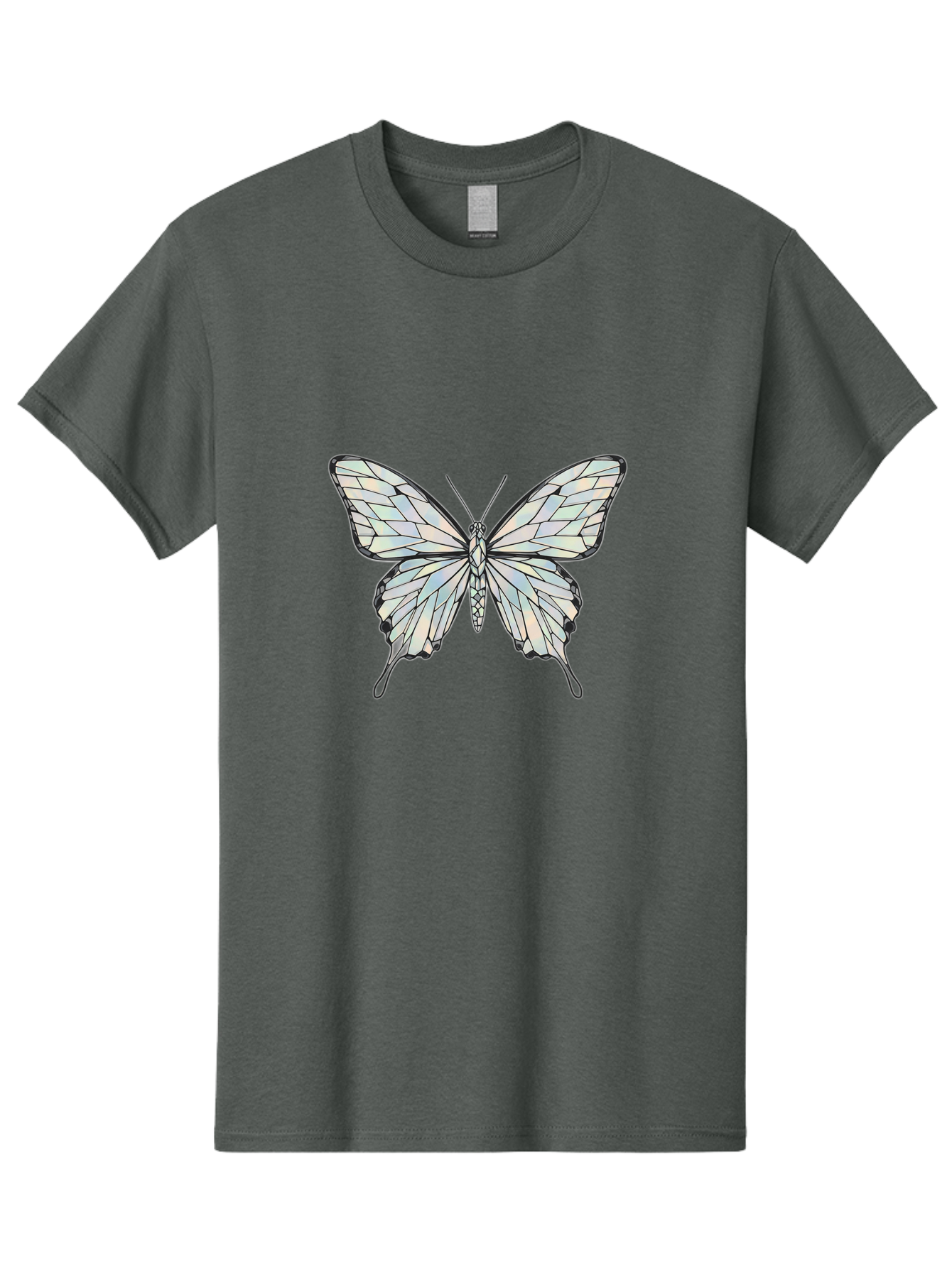 Glass-Butterfly Men'S Graphic Tee, 100% Cotton, Comfortable Casual Summer Wear, Machine Washable, Vintage Camera, Old Camera, Antique Camera, Black Camera, Classic Photography, Photography Equipment, Nostalgic Device, Film Camera, Camera Art Bak692