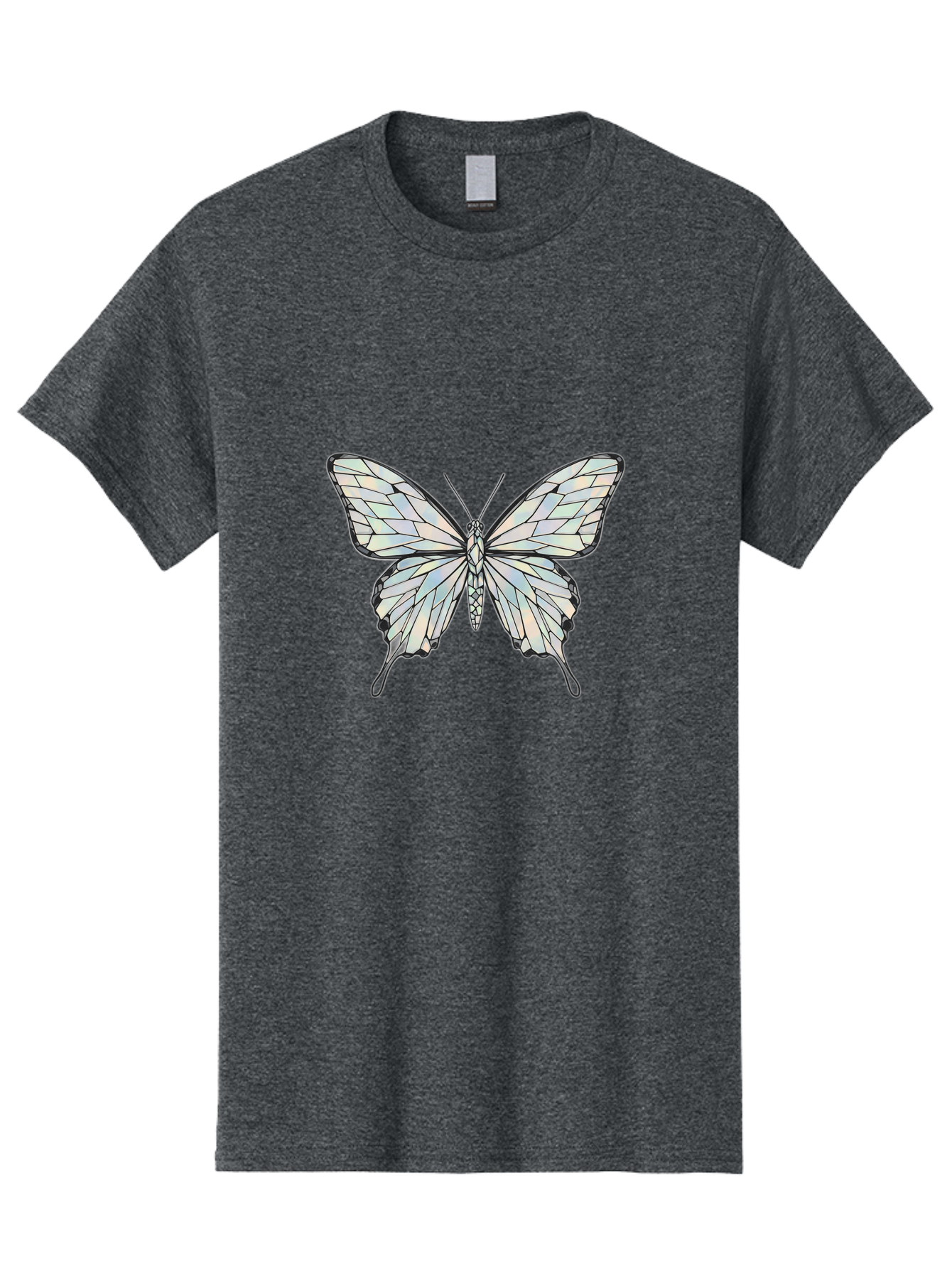 Glass-Butterfly Men'S Graphic Tee, 100% Cotton, Comfortable Casual Summer Wear, Machine Washable, Vintage Camera, Old Camera, Antique Camera, Black Camera, Classic Photography, Photography Equipment, Nostalgic Device, Film Camera, Camera Art Bak692