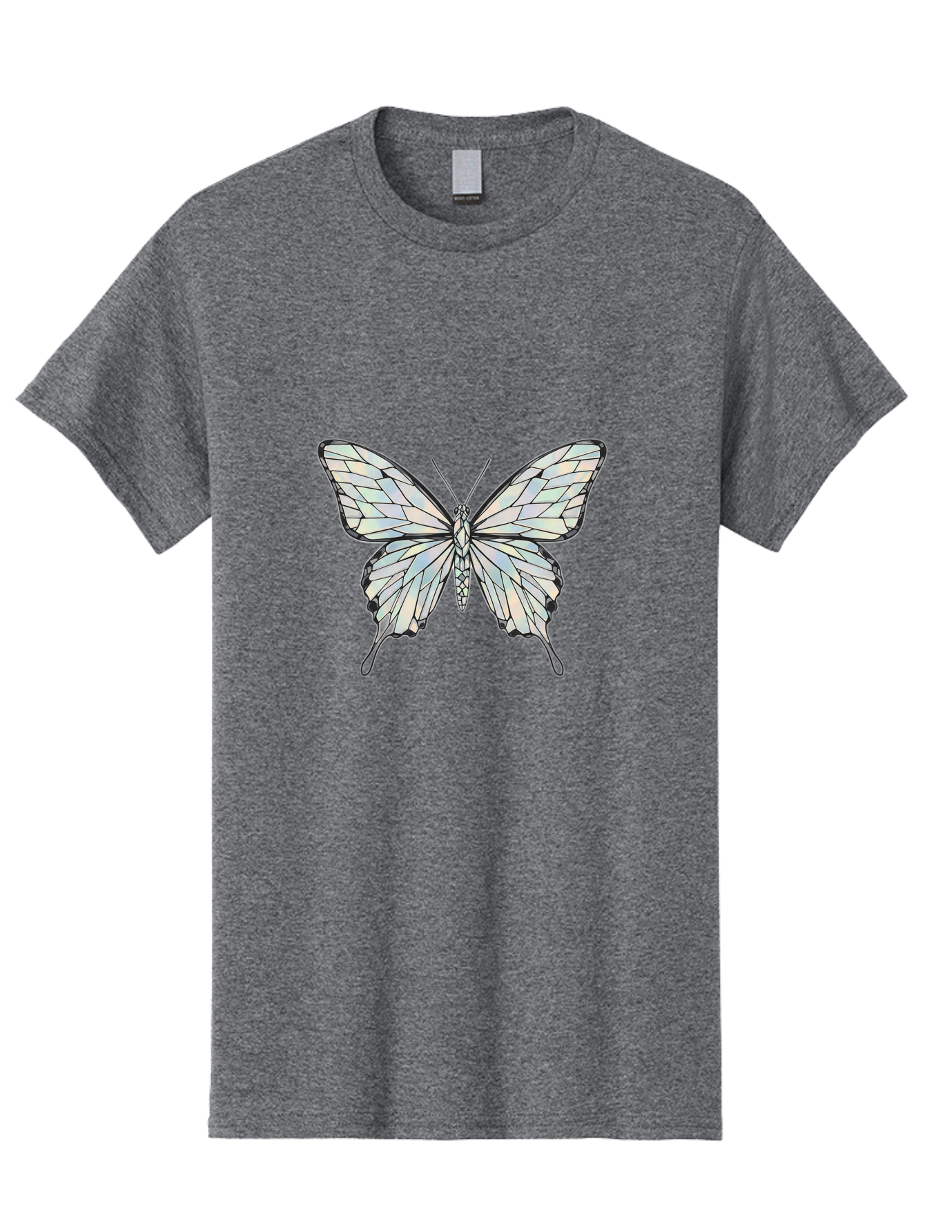 Glass-Butterfly Men'S Graphic Tee, 100% Cotton, Comfortable Casual Summer Wear, Machine Washable, Vintage Camera, Old Camera, Antique Camera, Black Camera, Classic Photography, Photography Equipment, Nostalgic Device, Film Camera, Camera Art Bak692