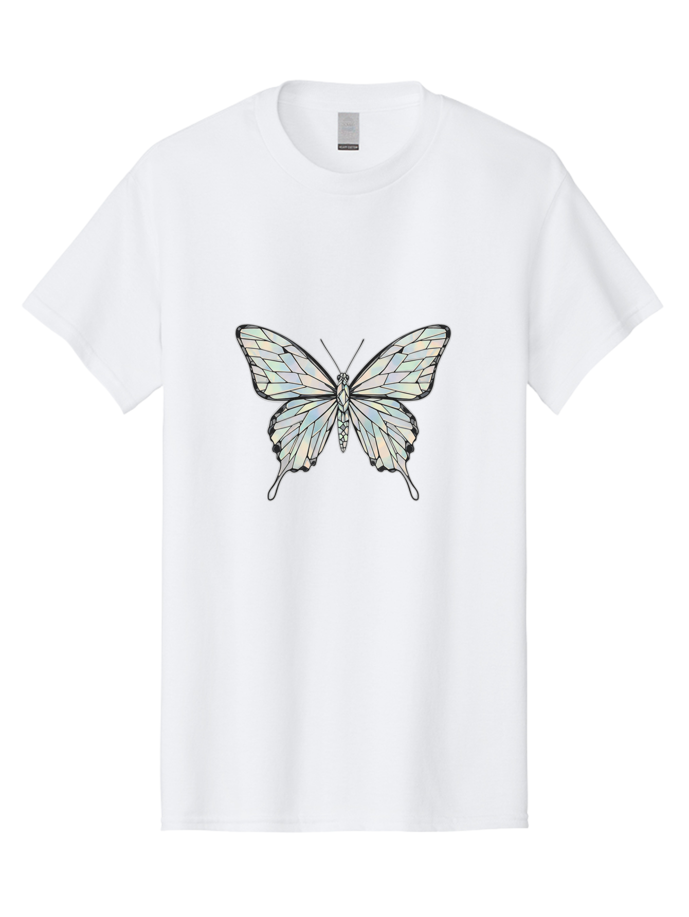 Glass-Butterfly Men'S Graphic Tee, 100% Cotton, Comfortable Casual Summer Wear, Machine Washable, Vintage Camera, Old Camera, Antique Camera, Black Camera, Classic Photography, Photography Equipment, Nostalgic Device, Film Camera, Camera Art Bak692
