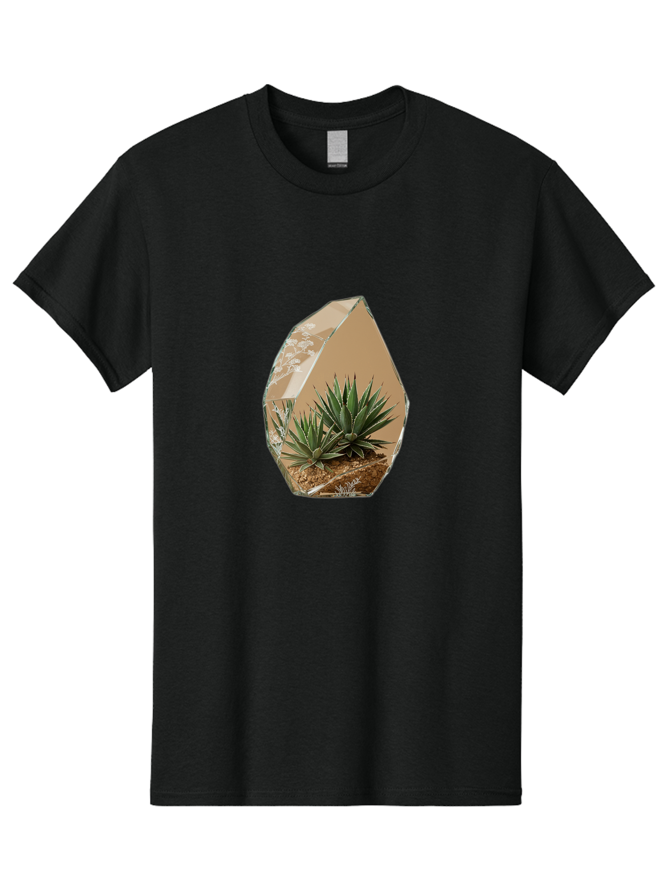 Glass-Terrarium-With-Succulents Men'S Graphic Tee, 100% Cotton, Comfortable Casual Summer Wear, Machine Washable, Vintage Camera, Old Camera, Antique Camera, Black Camera, Classic Photography, Photography Equipment, Nostalgic Device, Bak693