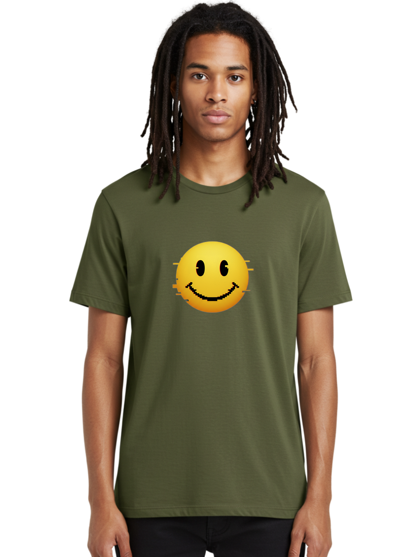 Glitchy-Smiley Men'S Graphic Tee, 100% Cotton, Comfortable Casual Summer Wear, Machine Washable, Vintage Camera, Old Camera, Antique Camera, Black Camera, Classic Photography, Photography Equipment, Nostalgic Device, Film Camera, Camera Art Bak697