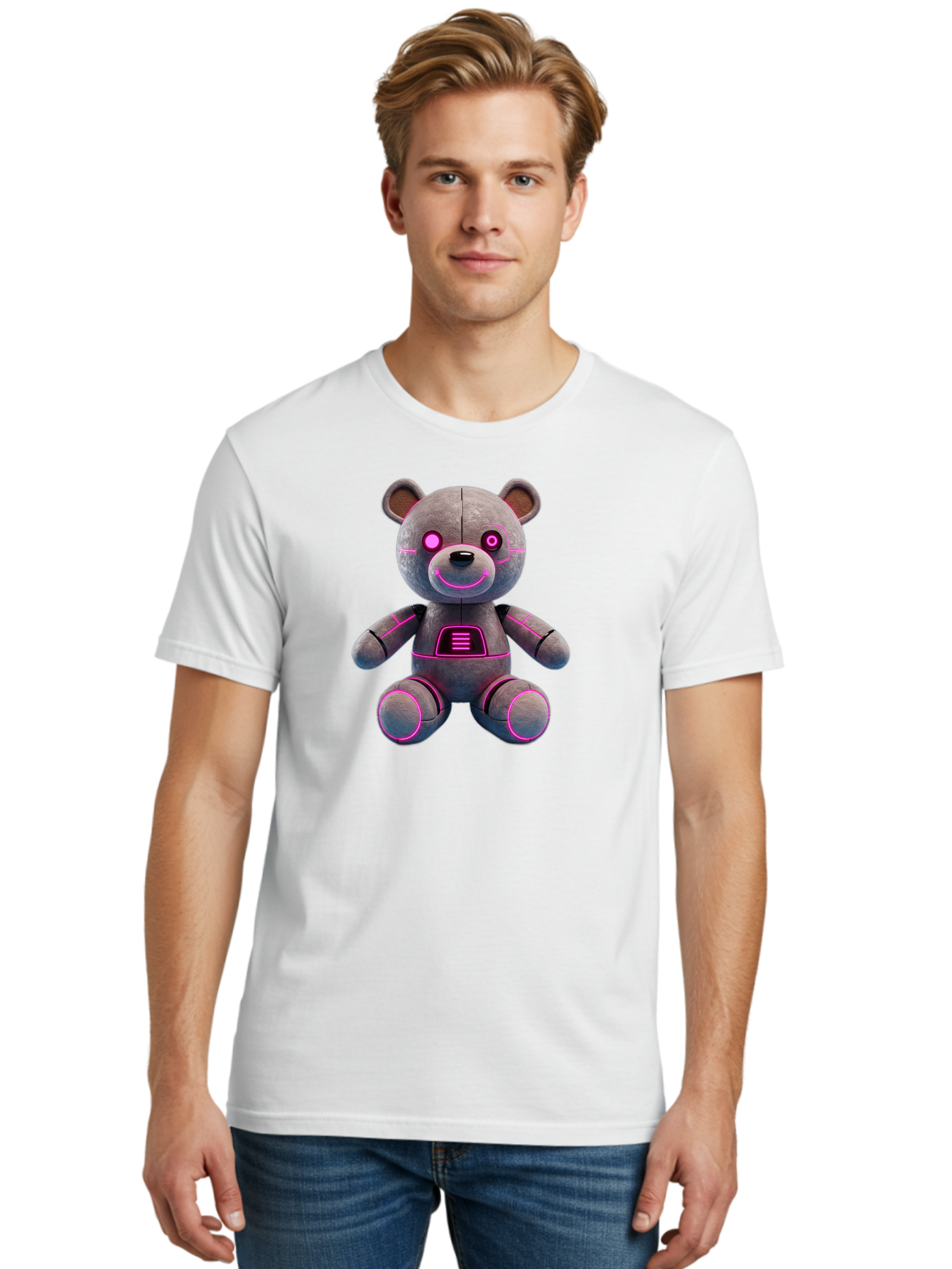 Glowing-Teddy-Bear Men'S Graphic Tee, 100% Cotton, Comfortable Casual Summer Wear, Machine Washable, Vintage Camera, Old Camera, Antique Camera, Black Camera, Classic Photography, Photography Equipment, Nostalgic Device, Film Camera, Bak704