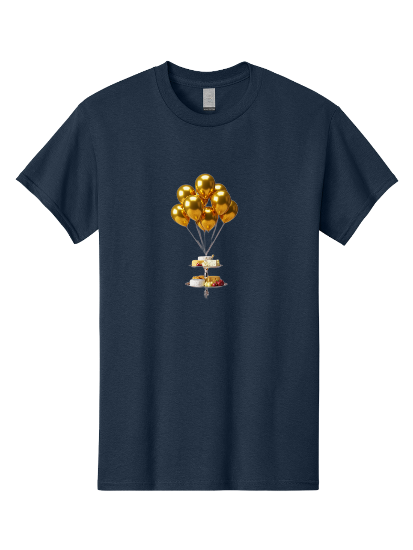 Gold-Balloons-Cake-Stand-Dessert Men'S Graphic Tee, 100% Cotton, Comfortable Casual Summer Wear, Machine Washable, Vintage Camera, Old Camera, Antique Camera, Black Camera, Classic Photography, Photography Equipment, Nostalgic Device, Bak705