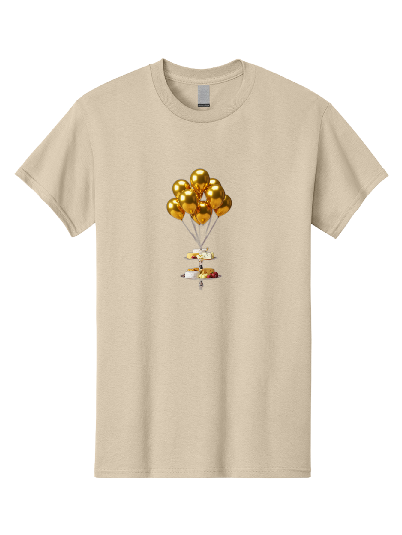 Gold-Balloons-Cake-Stand-Dessert Men'S Graphic Tee, 100% Cotton, Comfortable Casual Summer Wear, Machine Washable, Vintage Camera, Old Camera, Antique Camera, Black Camera, Classic Photography, Photography Equipment, Nostalgic Device, Bak705