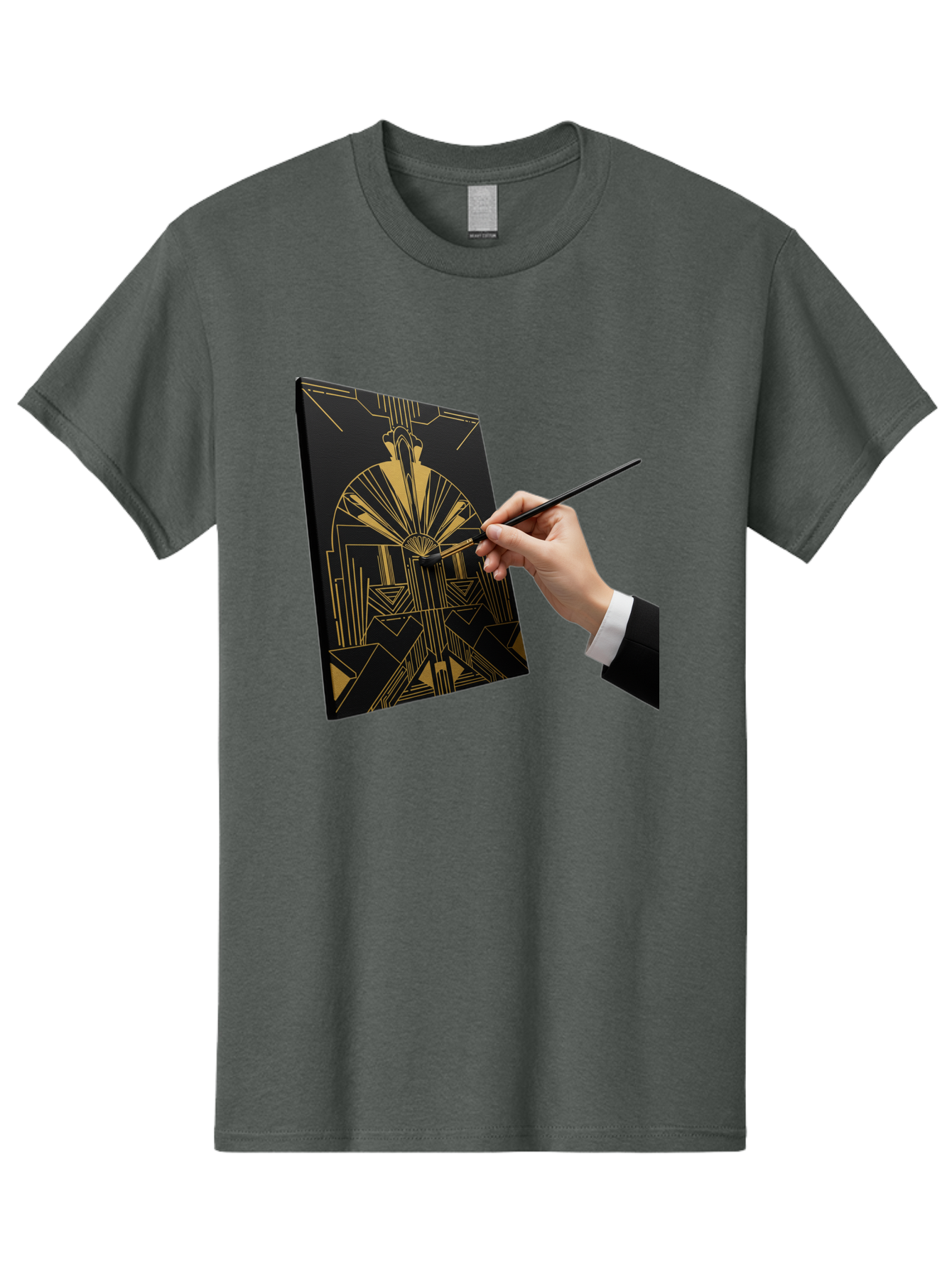 Gold-Foil-Art Men'S Graphic Tee, 100% Cotton, Comfortable Casual Summer Wear, Machine Washable, Vintage Camera, Old Camera, Antique Camera, Black Camera, Classic Photography, Photography Equipment, Nostalgic Device, Film Camera, Camera Art Bak706