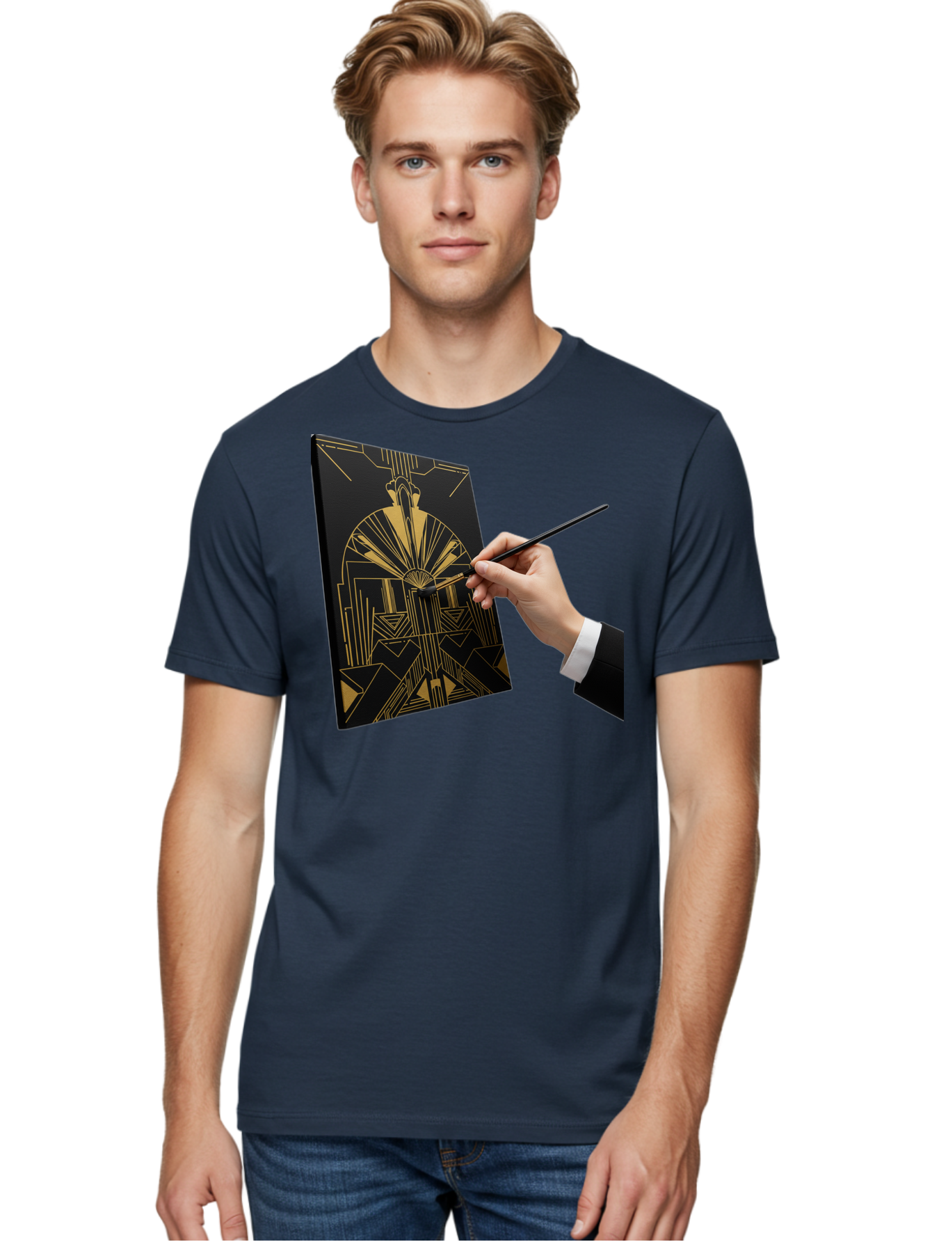 Gold-Foil-Art Men'S Graphic Tee, 100% Cotton, Comfortable Casual Summer Wear, Machine Washable, Vintage Camera, Old Camera, Antique Camera, Black Camera, Classic Photography, Photography Equipment, Nostalgic Device, Film Camera, Camera Art Bak706