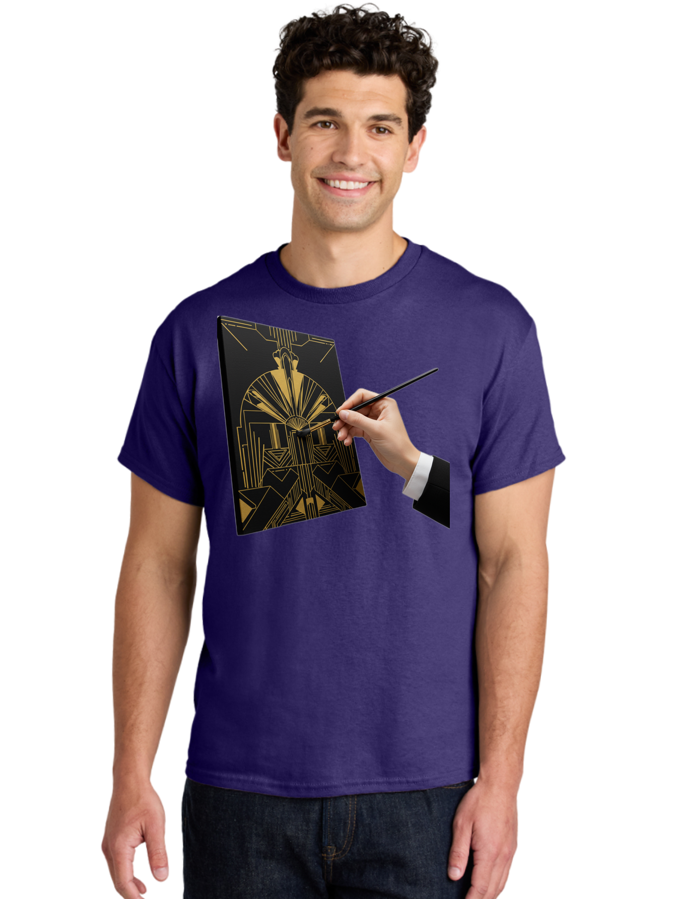 Gold-Foil-Art Men'S Graphic Tee, 100% Cotton, Comfortable Casual Summer Wear, Machine Washable, Vintage Camera, Old Camera, Antique Camera, Black Camera, Classic Photography, Photography Equipment, Nostalgic Device, Film Camera, Camera Art Bak706