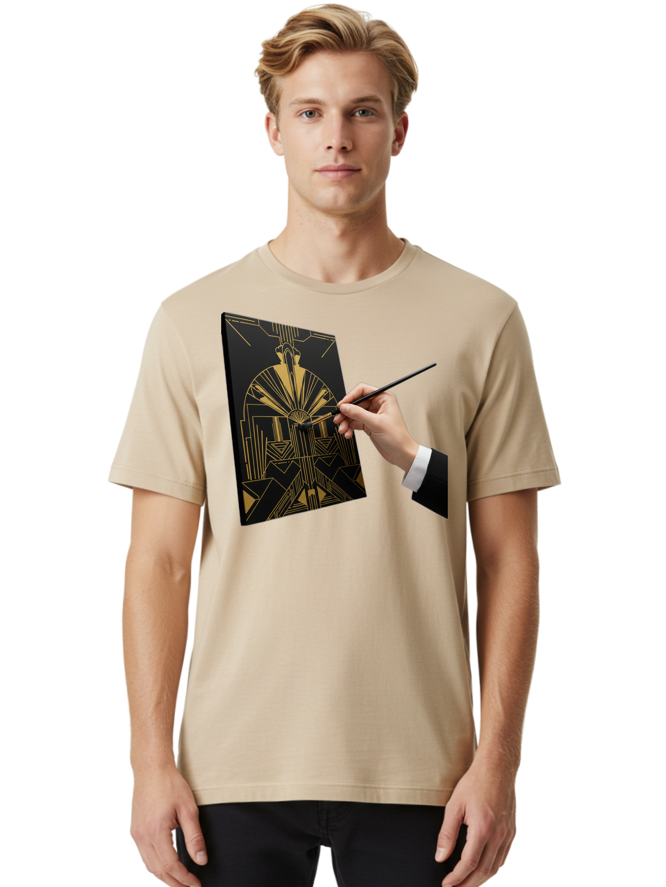 Gold-Foil-Art Men'S Graphic Tee, 100% Cotton, Comfortable Casual Summer Wear, Machine Washable, Vintage Camera, Old Camera, Antique Camera, Black Camera, Classic Photography, Photography Equipment, Nostalgic Device, Film Camera, Camera Art Bak706