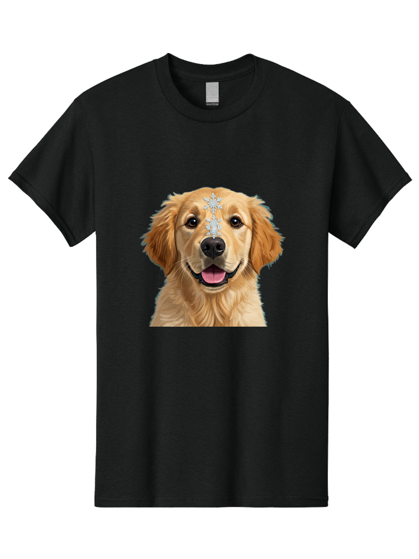 Golden-Retriever-Snowflake Men'S Graphic Tee, 100% Cotton, Comfortable Casual Summer Wear, Machine Washable, Vintage Camera, Old Camera, Antique Camera, Black Camera, Classic Photography, Photography Equipment, Nostalgic Device, Film Camera, Bak708