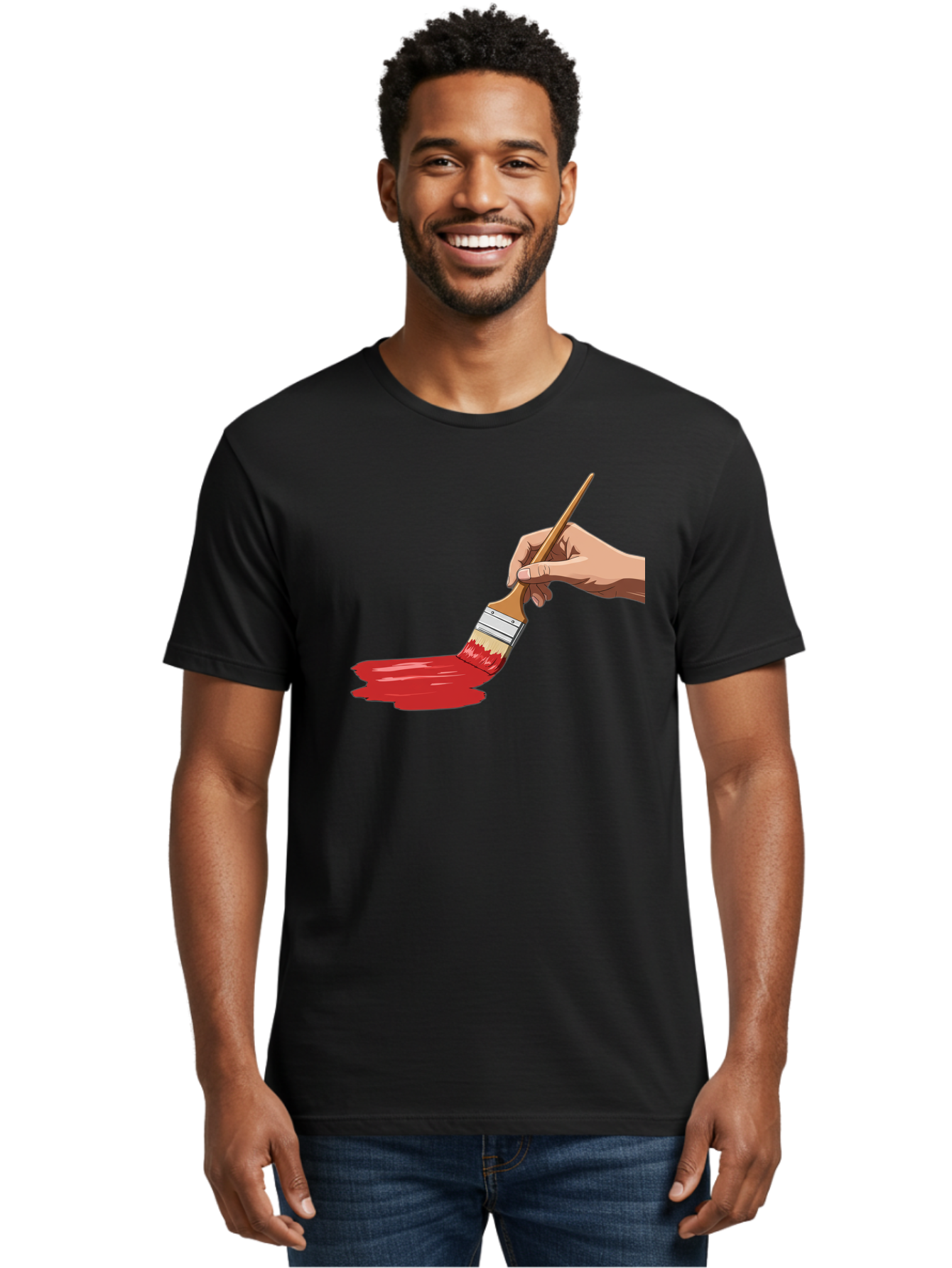 Hand-Painting-With-Red-Paint Men'S Graphic Tee, 100% Cotton, Comfortable Casual Summer Wear, Machine Washable, Vintage Camera, Old Camera, Antique Camera, Black Camera, Classic Photography, Photography Equipment, Nostalgic Device, Film Camera, Bak718