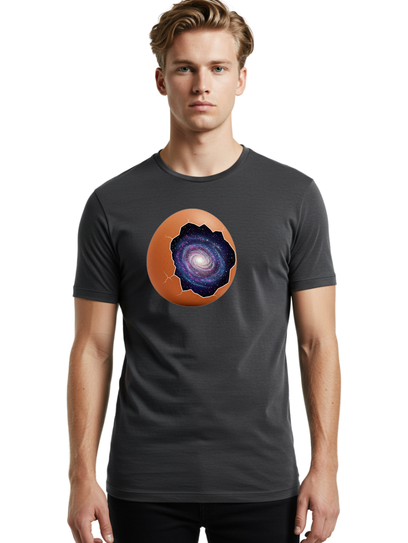 Hatching-Galaxy-1 Men'S Graphic Tee, 100% Cotton, Comfortable Casual Summer Wear, Machine Washable, Vintage Camera, Old Camera, Antique Camera, Black Camera, Classic Photography, Photography Equipment, Nostalgic Device, Film Camera, Camera Art Bak719