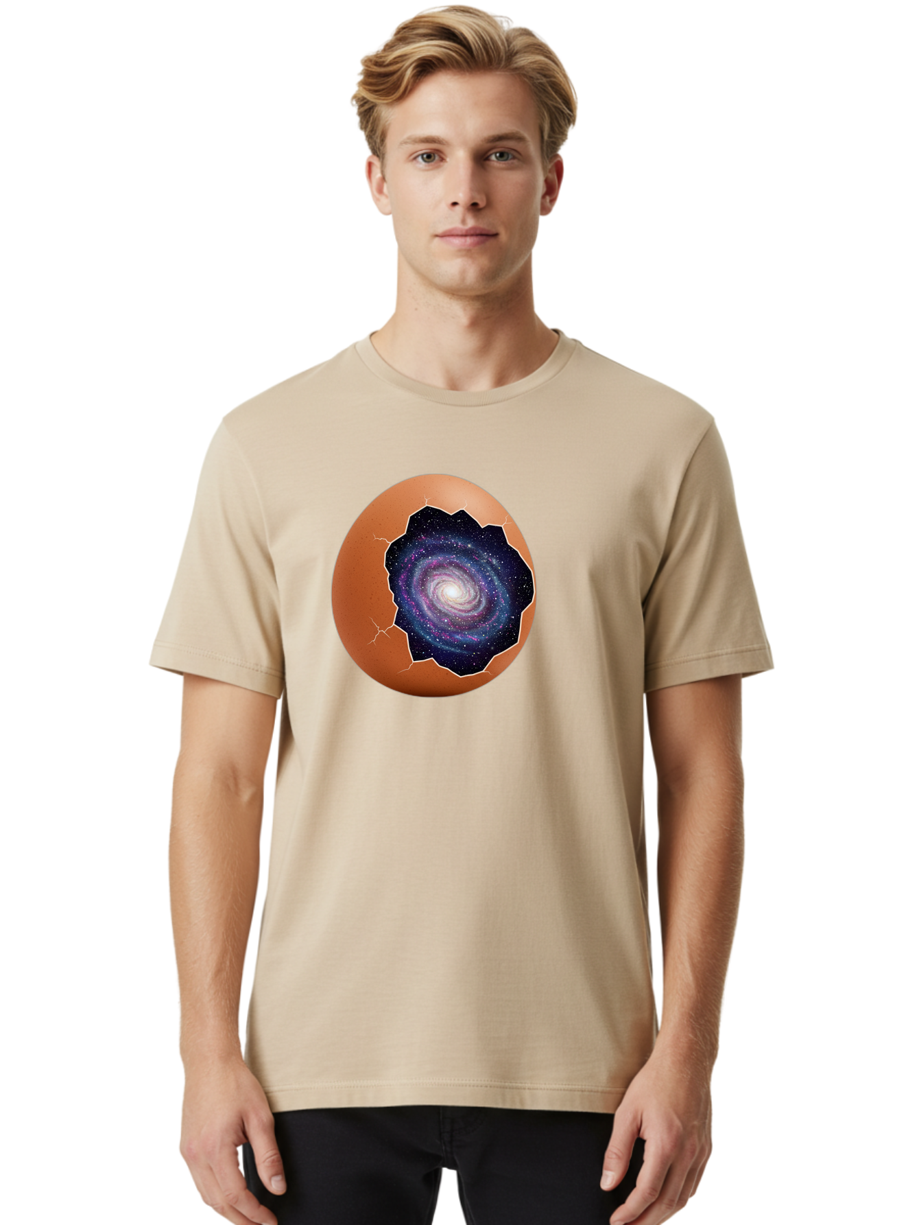 Hatching-Galaxy-1 Men'S Graphic Tee, 100% Cotton, Comfortable Casual Summer Wear, Machine Washable, Vintage Camera, Old Camera, Antique Camera, Black Camera, Classic Photography, Photography Equipment, Nostalgic Device, Film Camera, Camera Art Bak719